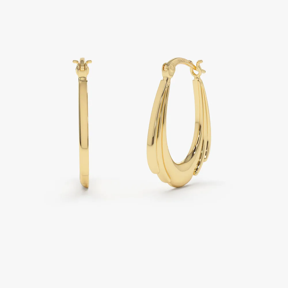 14k Layered Gold Earrings