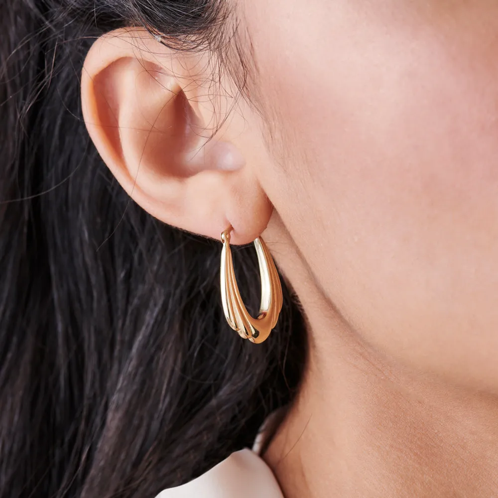 14k Layered Gold Earrings