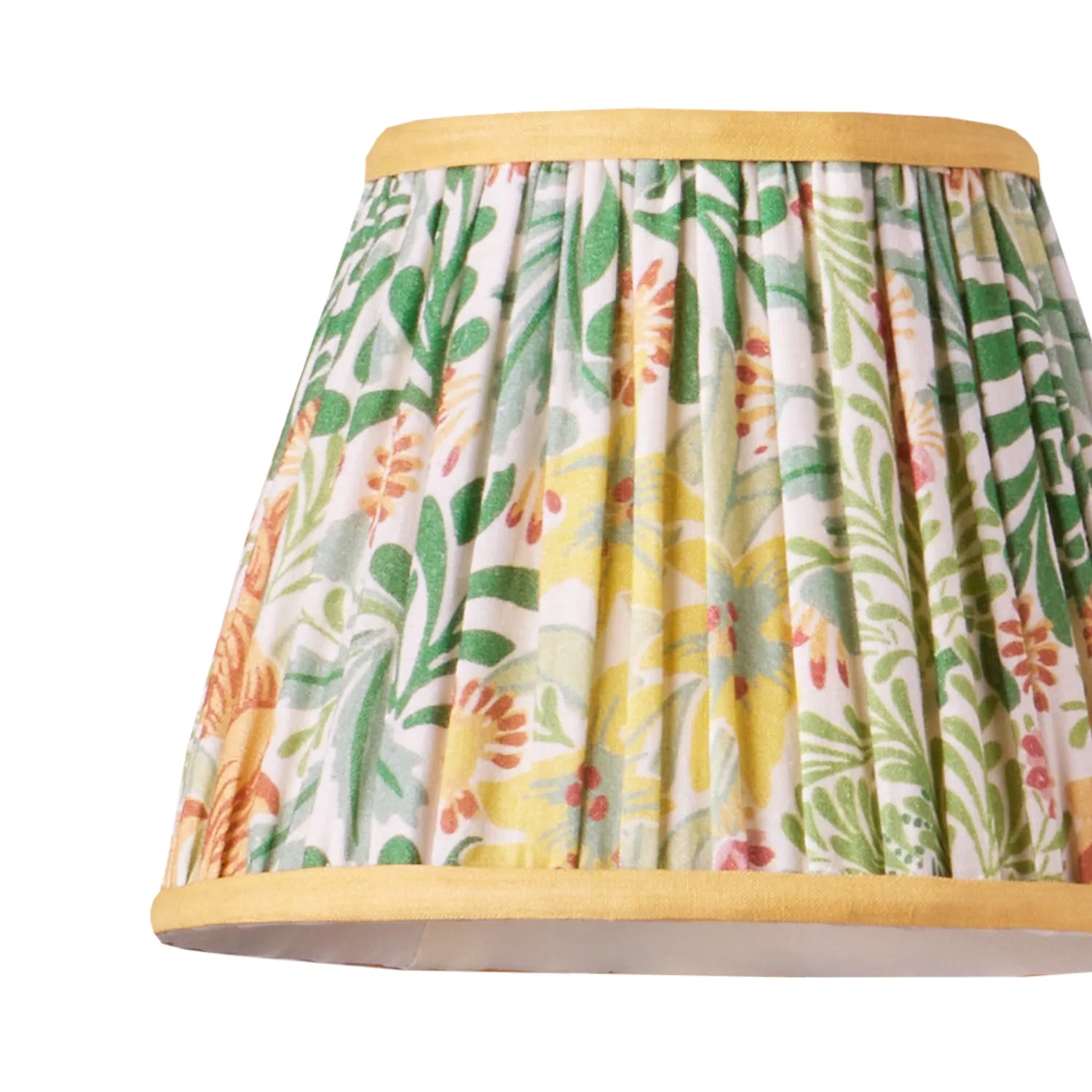 18cm pendant shade in herball and weld Bower printed cotton by Morris & Co.