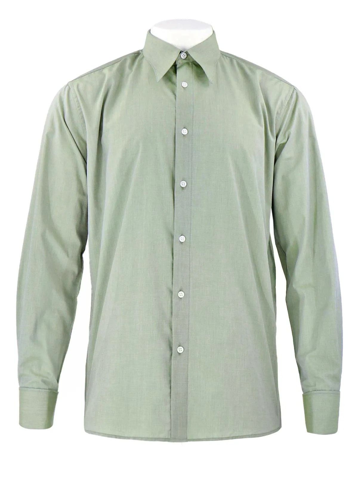 1940s Spearpoint Collar Shirt - Sage