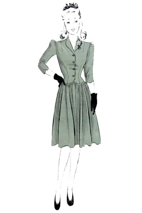 1941 Butterick 1365 Vintage Sewing Pattern for Junior Miss Dress