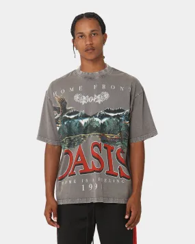 404 Oasis Vintage T-Shirt Charcoal