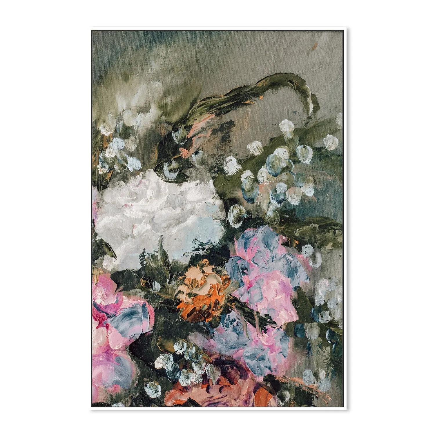 A French Provincial Bouquet, Hand-Painted Canvas