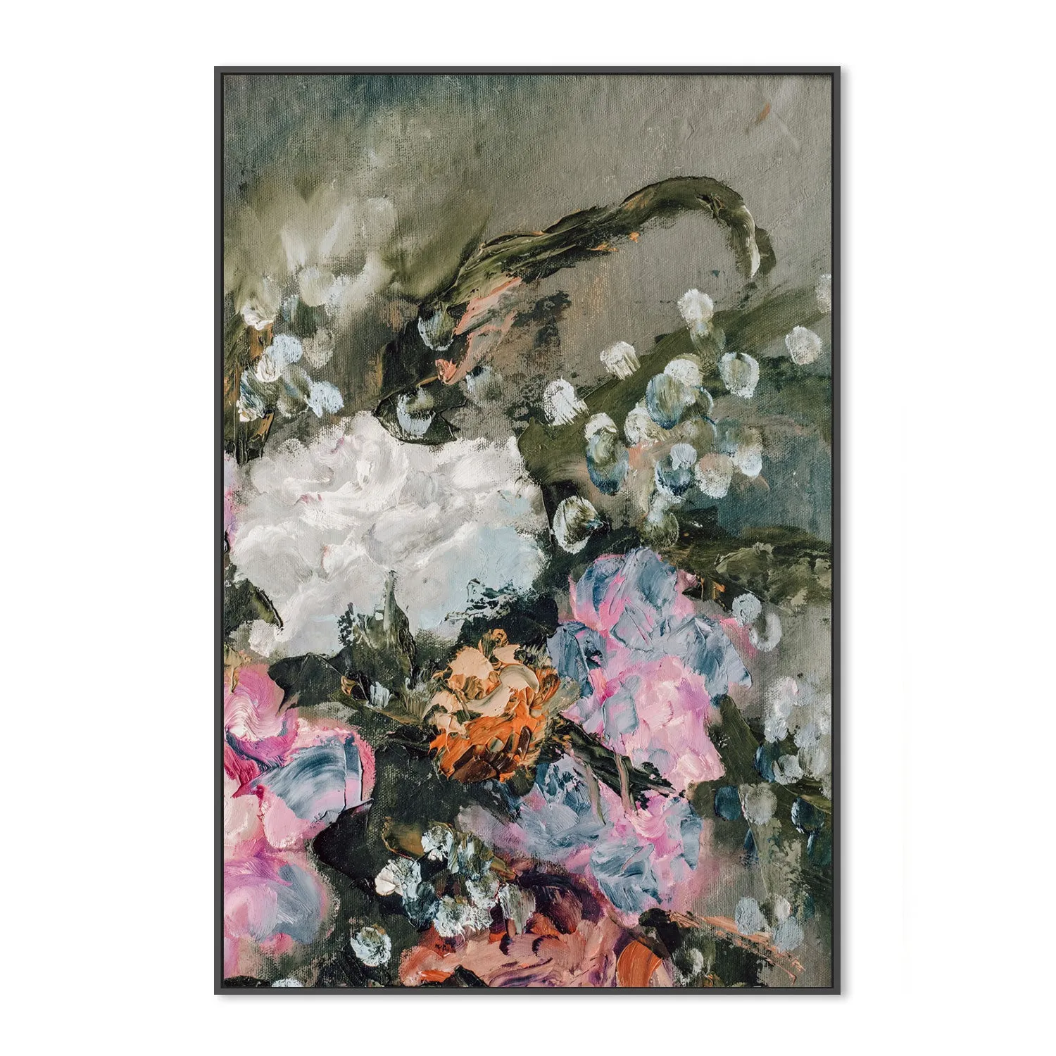 A French Provincial Bouquet, Hand-Painted Canvas