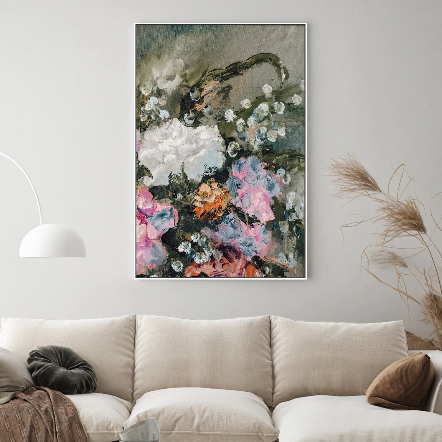 A French Provincial Bouquet, Hand-Painted Canvas