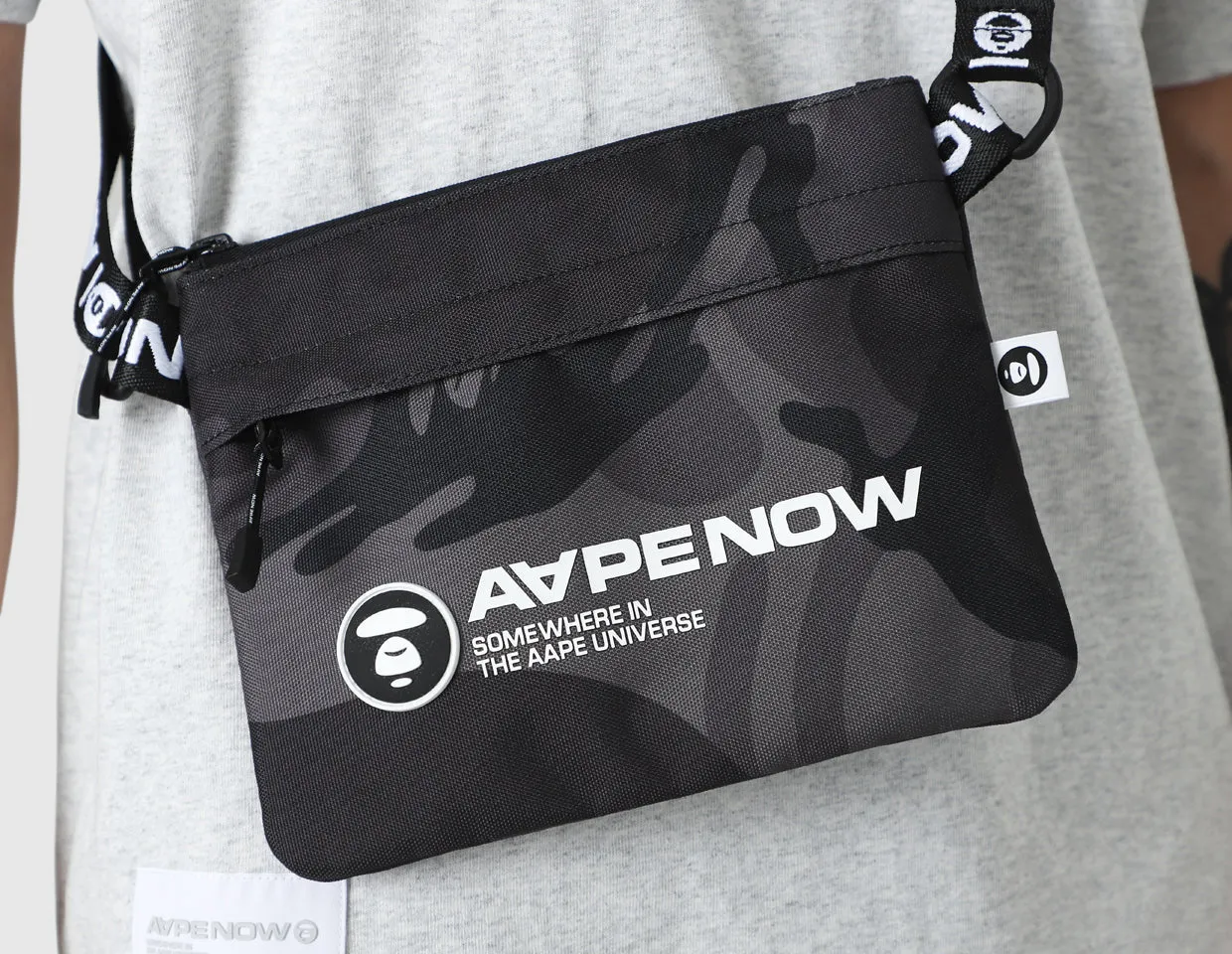 AAPE Medium Shoulder Bag / Black Multi