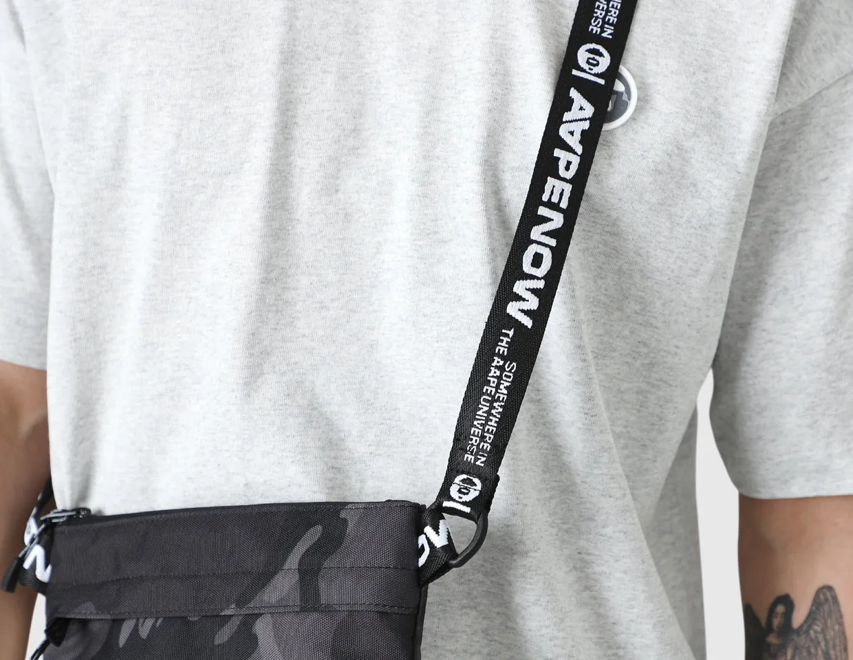 AAPE Medium Shoulder Bag / Black Multi