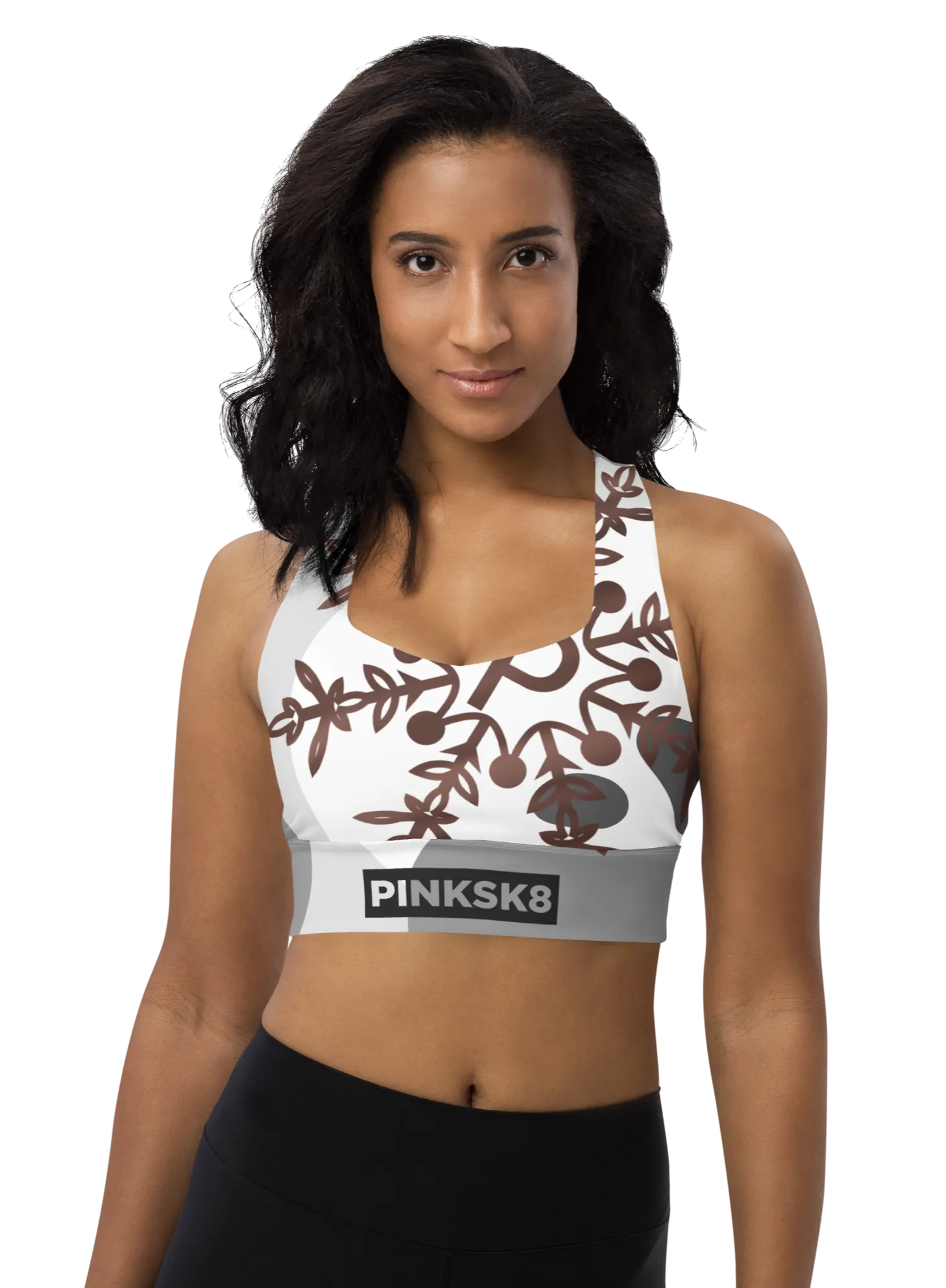 Abstract Compression Sports Bra