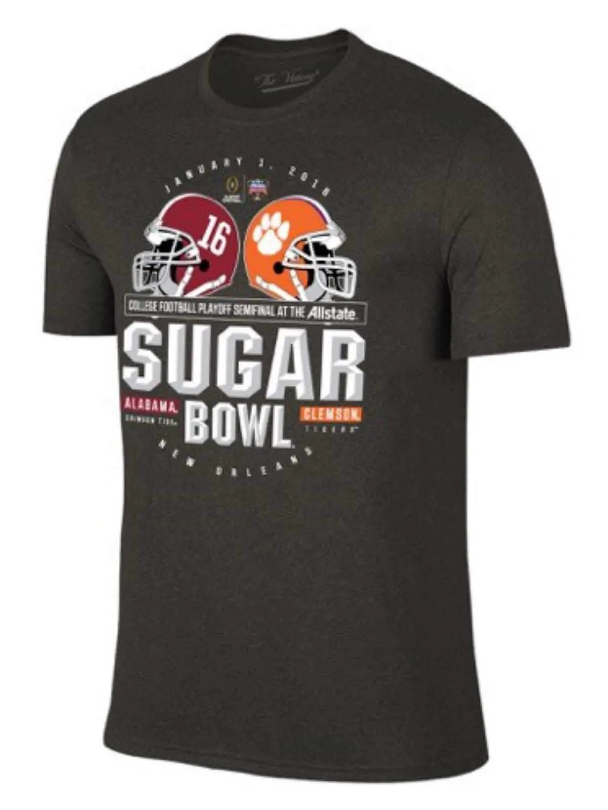 Alabama Crimson Tide Clemson Tigers 2018 Sugar Bowl Football Playoffs T-Shirt