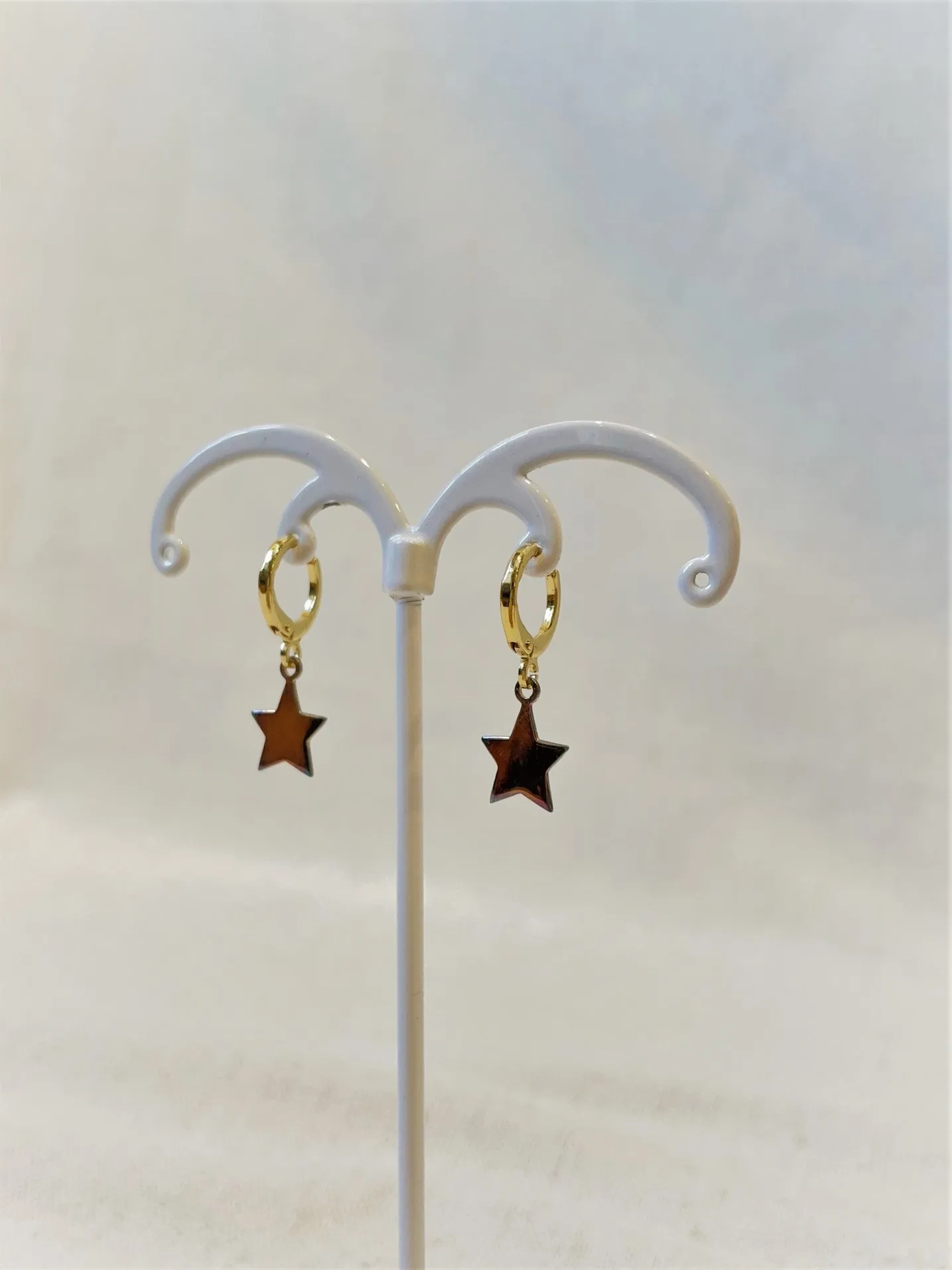 Alice Rose Jewellery - Star Hoops Gold