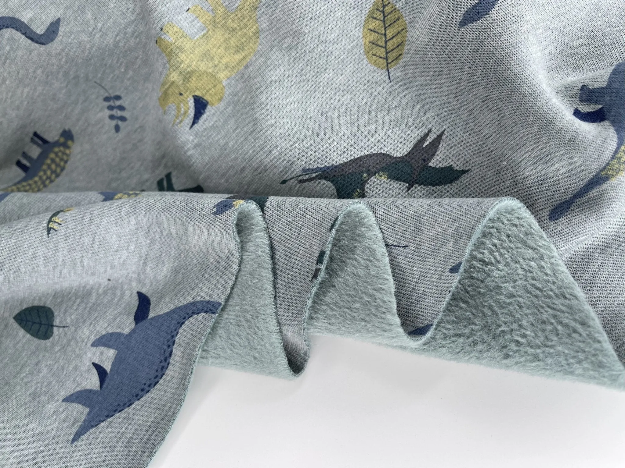 Alpine Fleece Dinosaur Print  Fabric