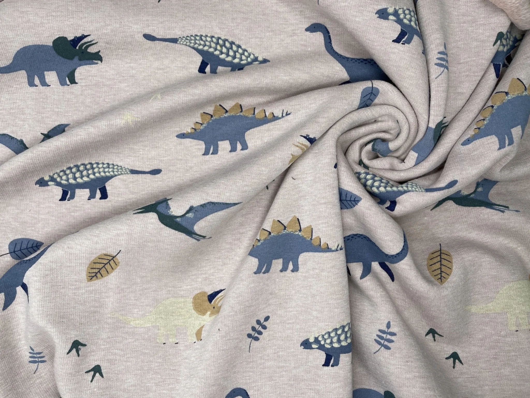 Alpine Fleece Dinosaur Print  Fabric