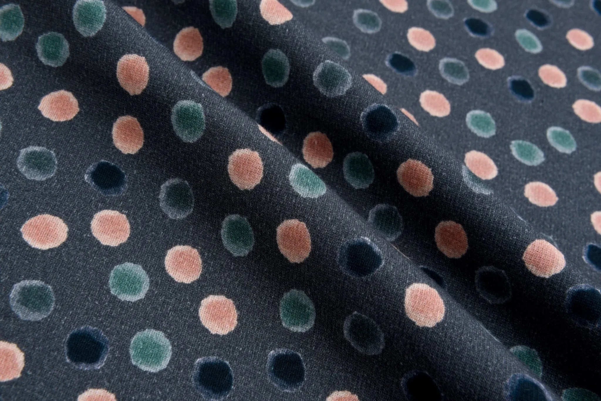 Alpine Fleece Dots  Print Fabric-4999