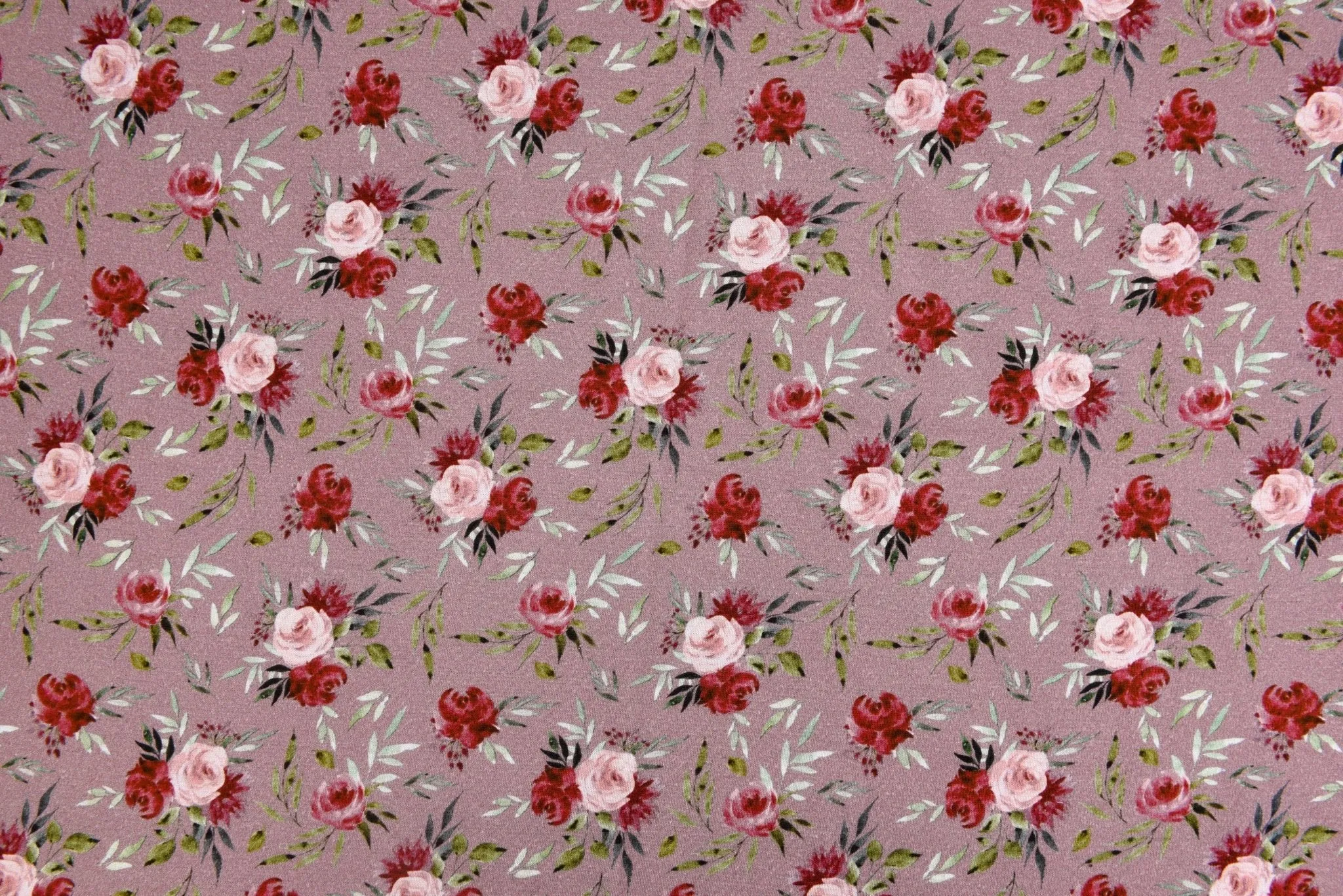 Alpine Fleece Roses Print Fabric- 5003