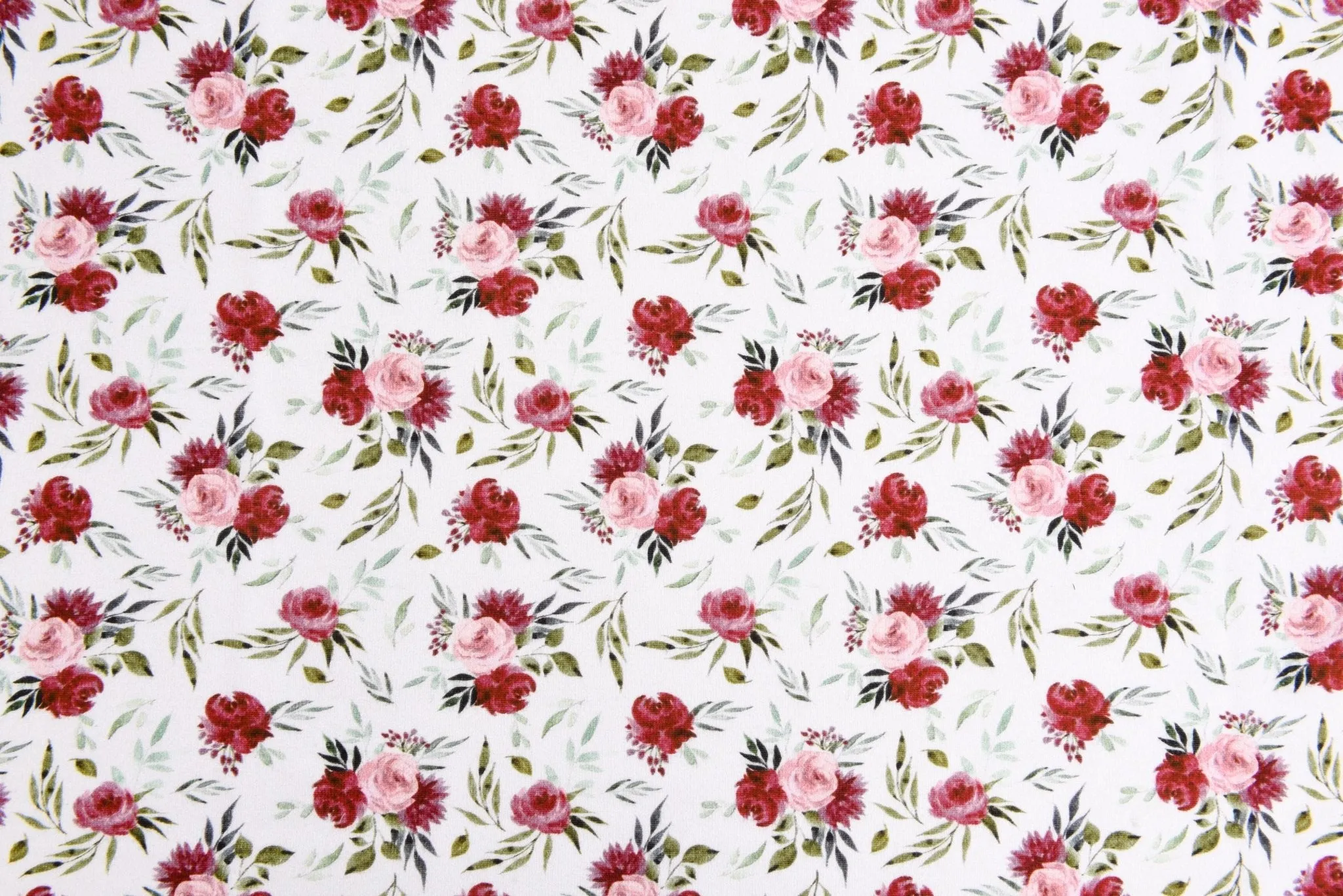 Alpine Fleece Roses Print Fabric- 5003