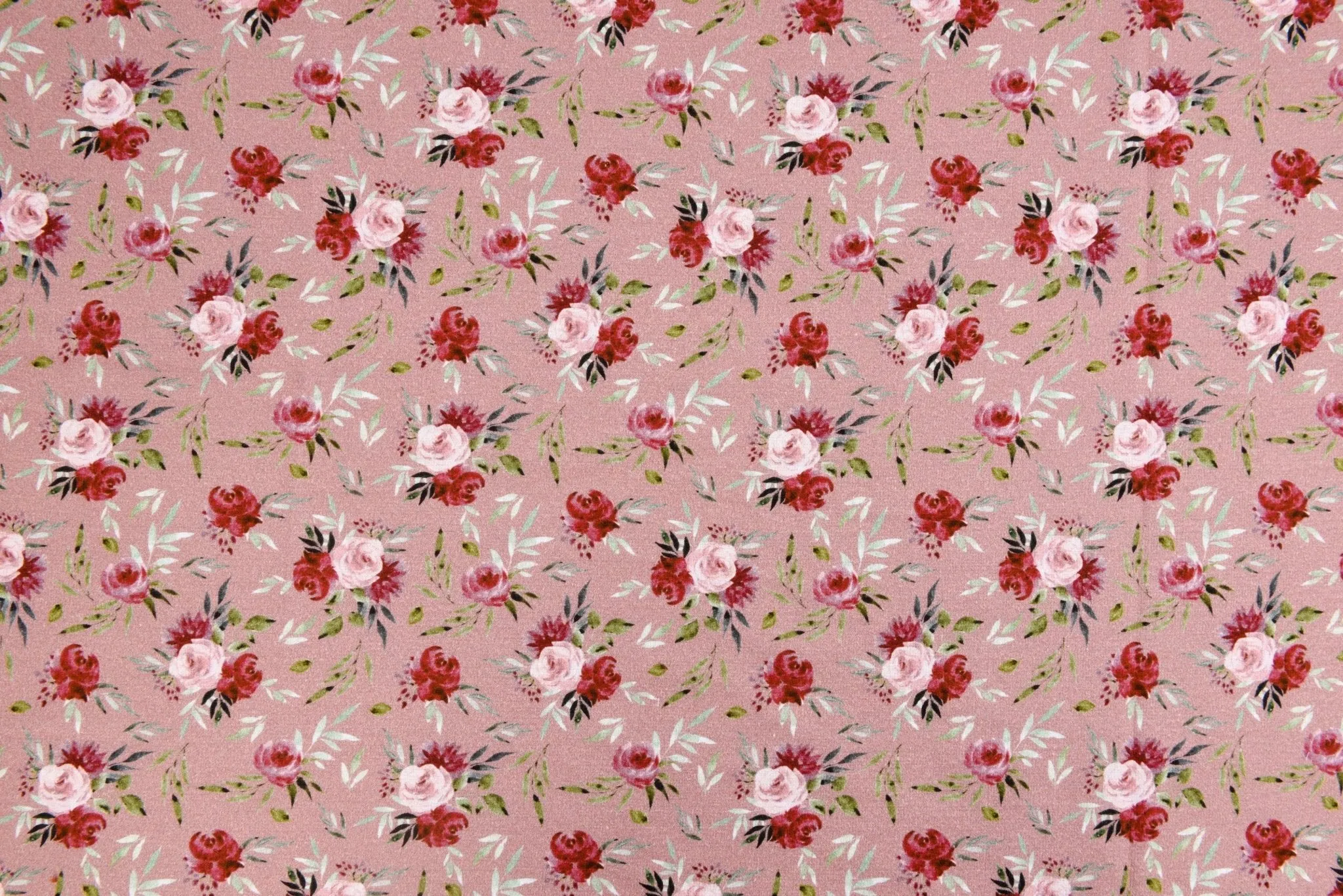 Alpine Fleece Roses Print Fabric- 5003