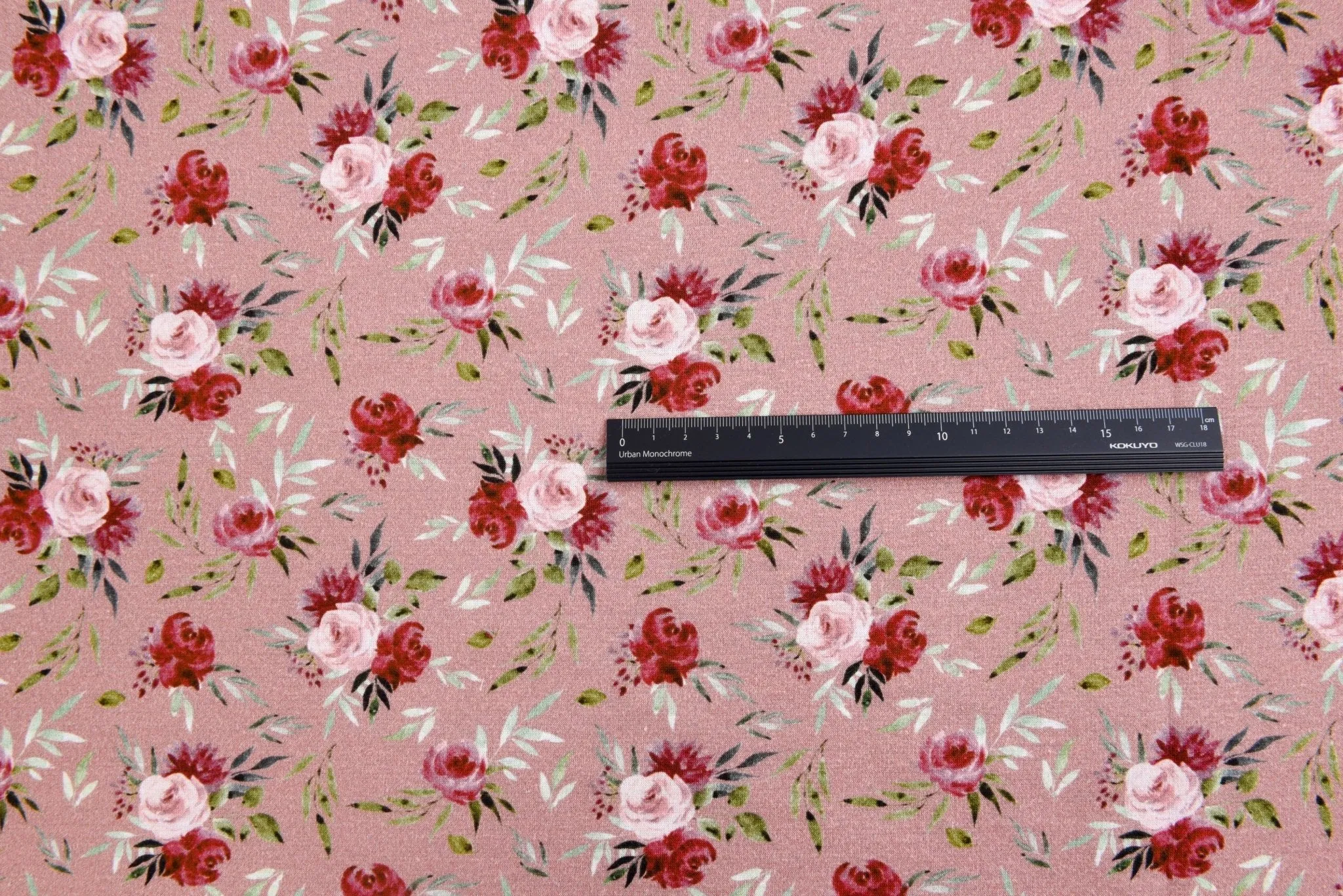 Alpine Fleece Roses Print Fabric- 5003