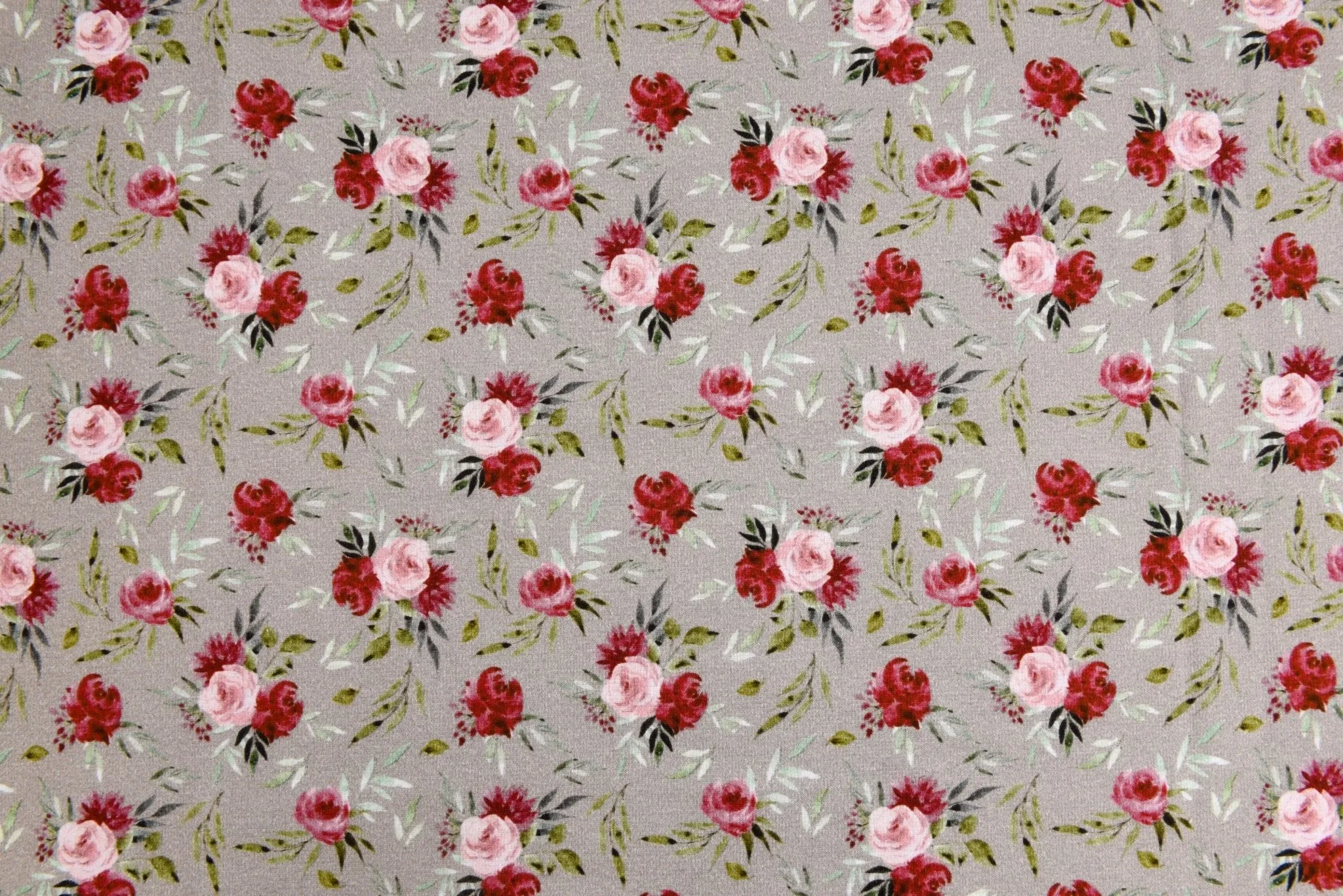 Alpine Fleece Roses Print Fabric- 5003