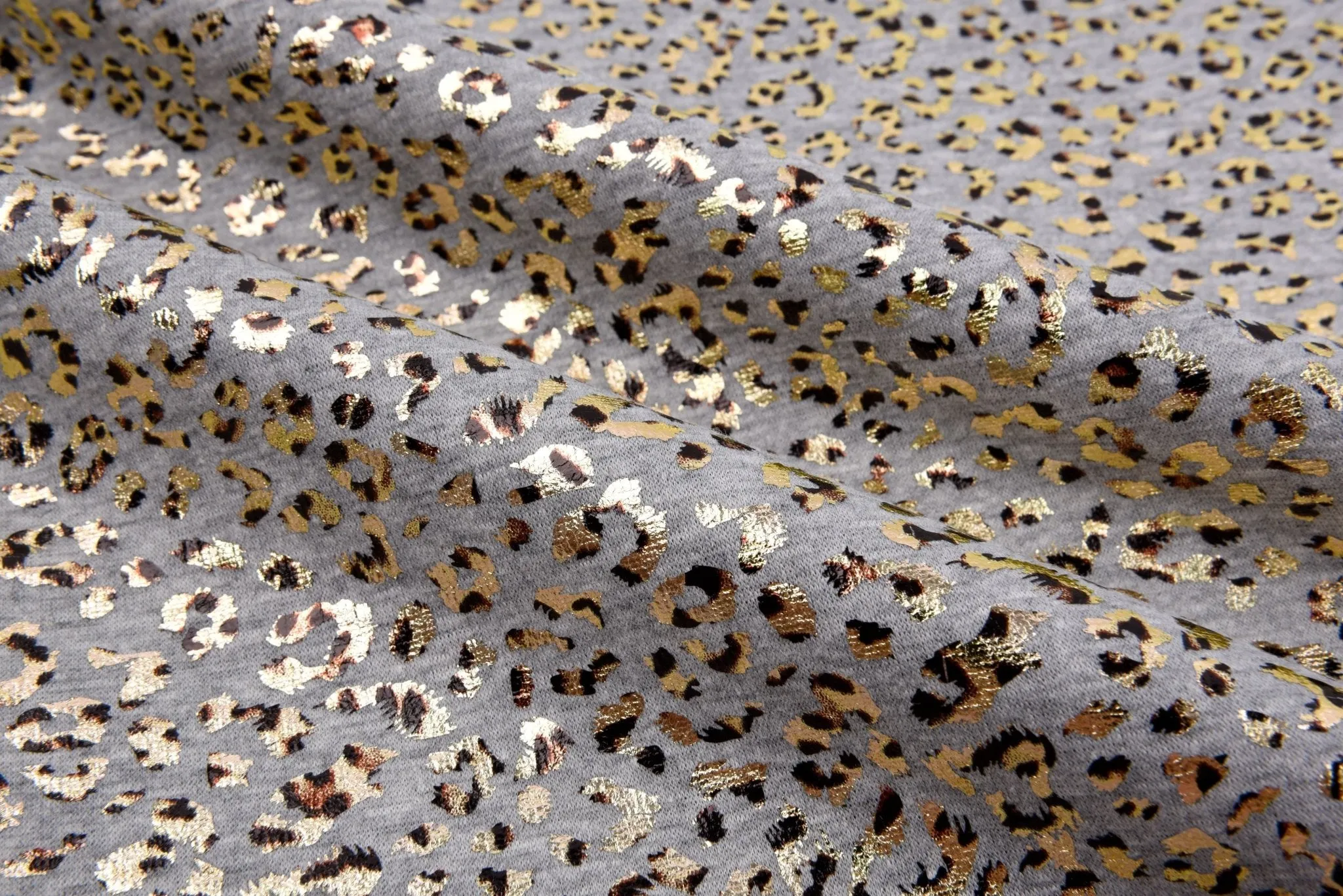 Alpine Fleece Tiger Foil  Print Fabric