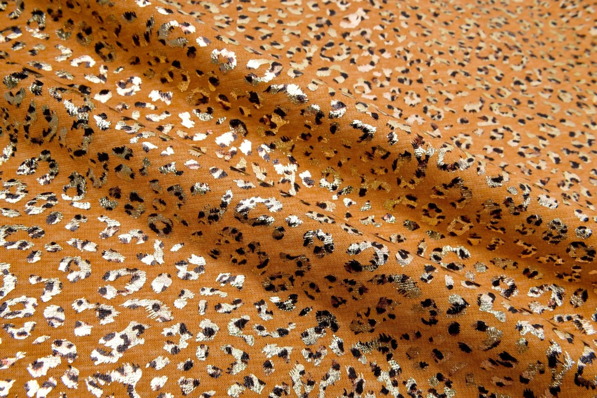 Alpine Fleece Tiger Foil  Print Fabric