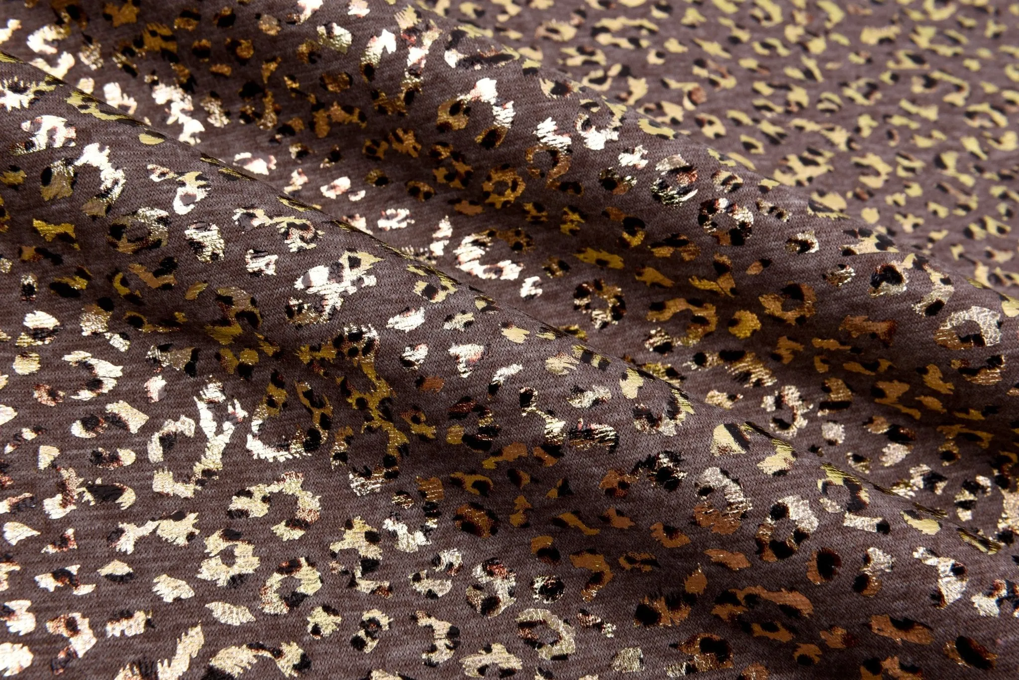 Alpine Fleece Tiger Foil  Print Fabric