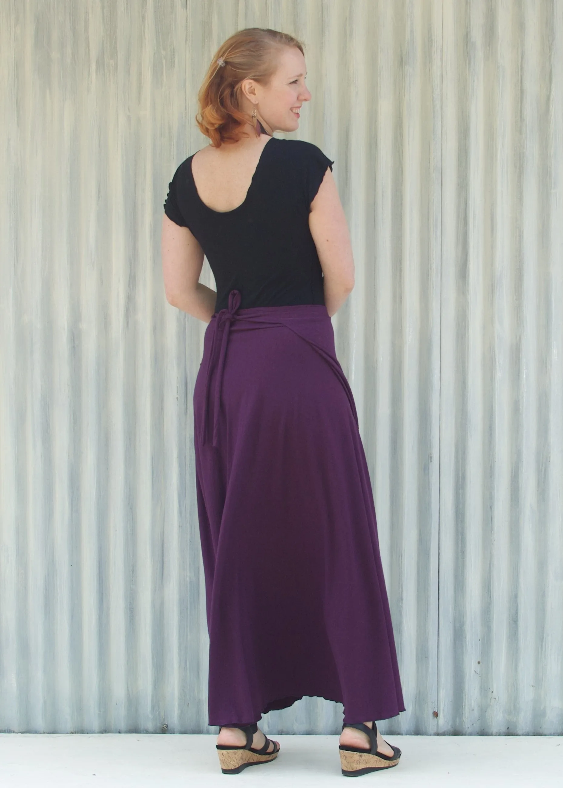 Amethyst Iris Wrap Skirt