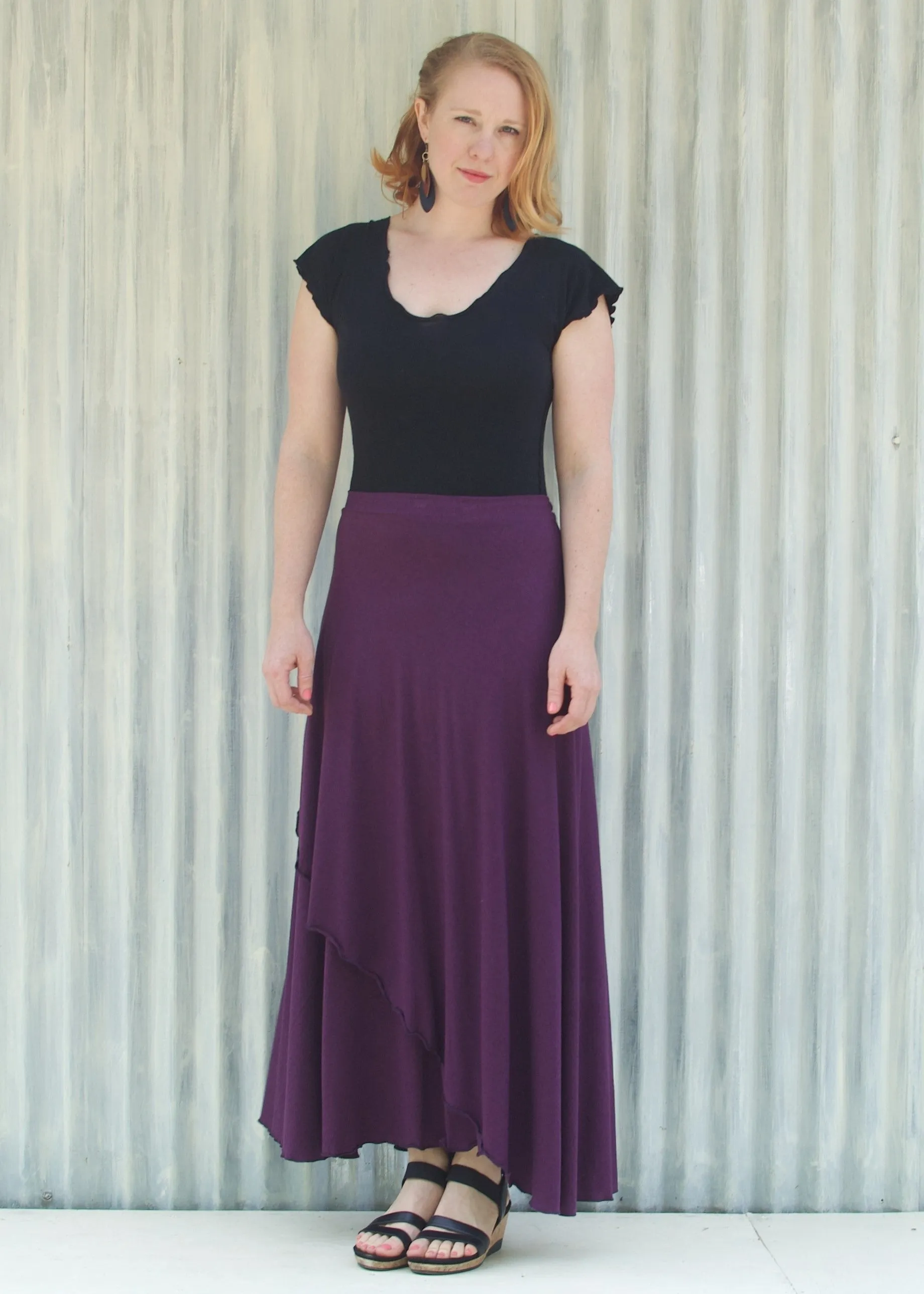 Amethyst Iris Wrap Skirt