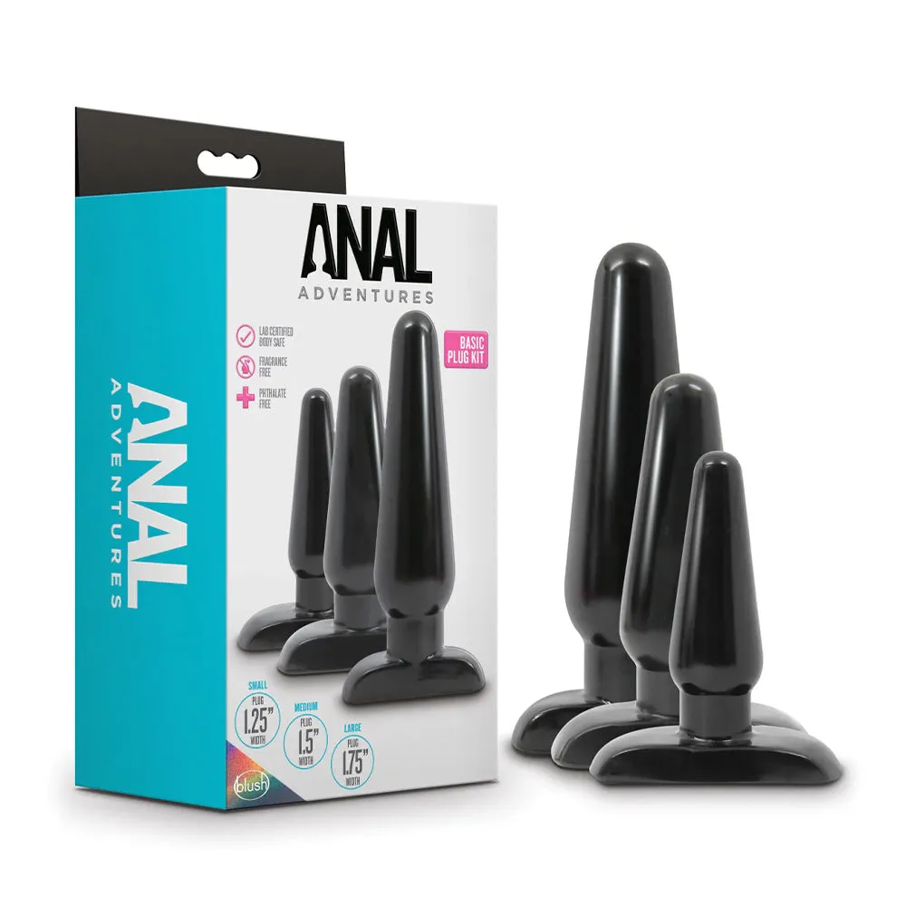 Anal Adventures Basic PVC Butt Plug Training Kit