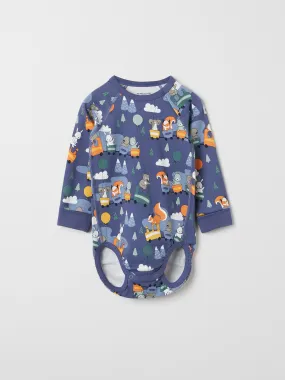 Animal Train Babygrow