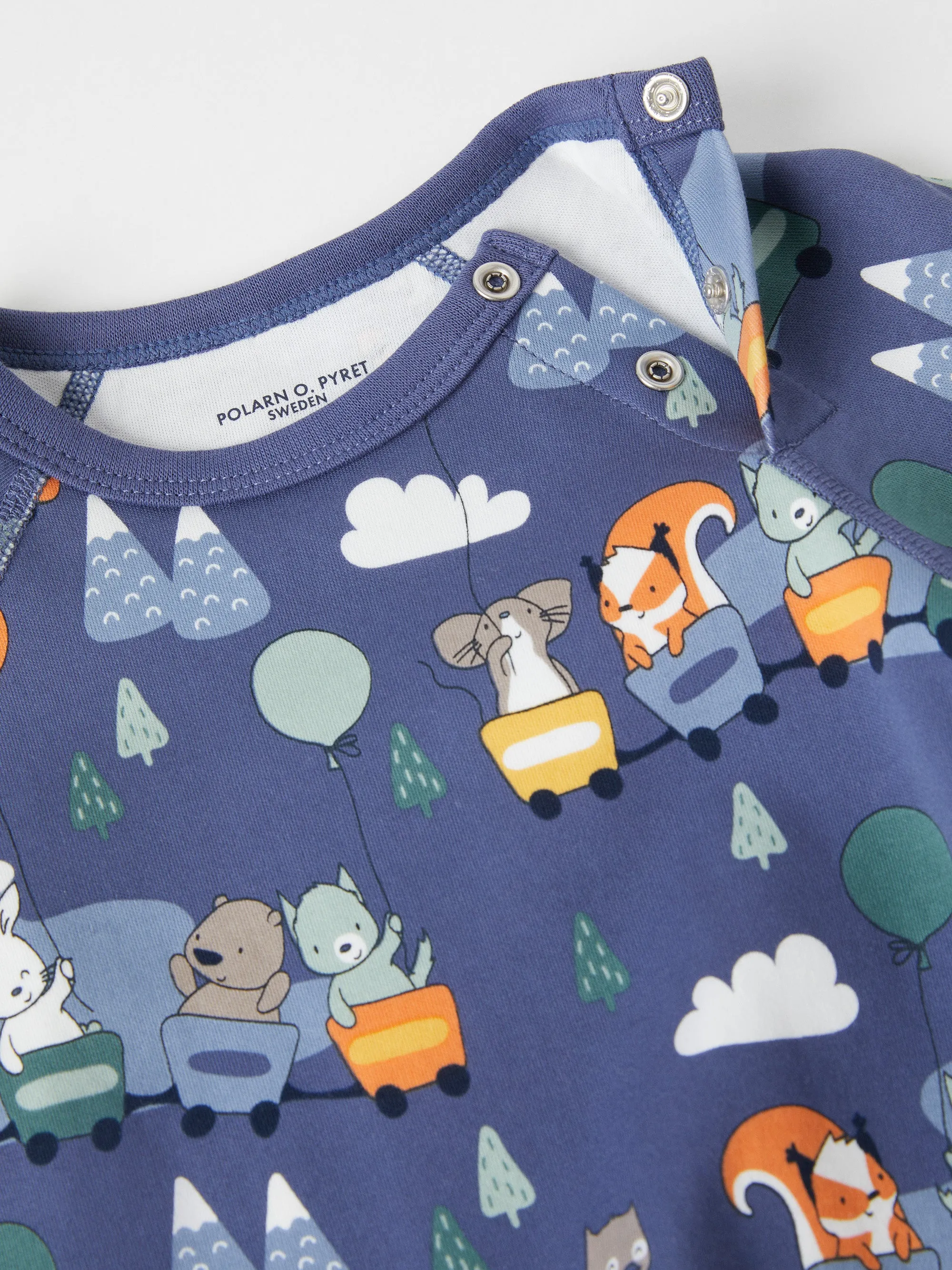 Animal Train Babygrow