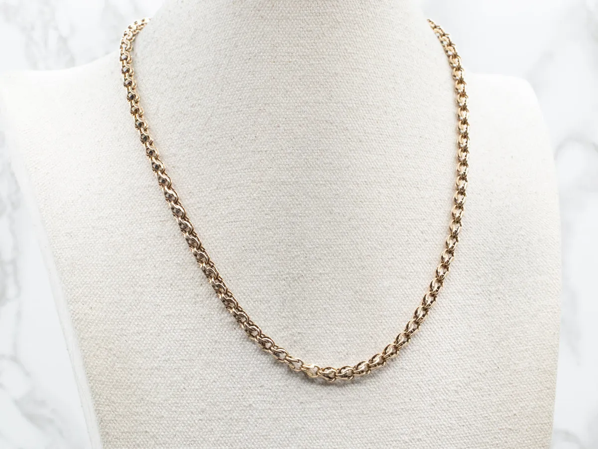 Antique Gold Woven Link Chain