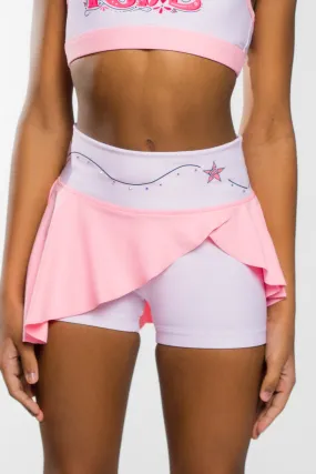 Asymmetrical Flouncy Skirt in Pink Crush