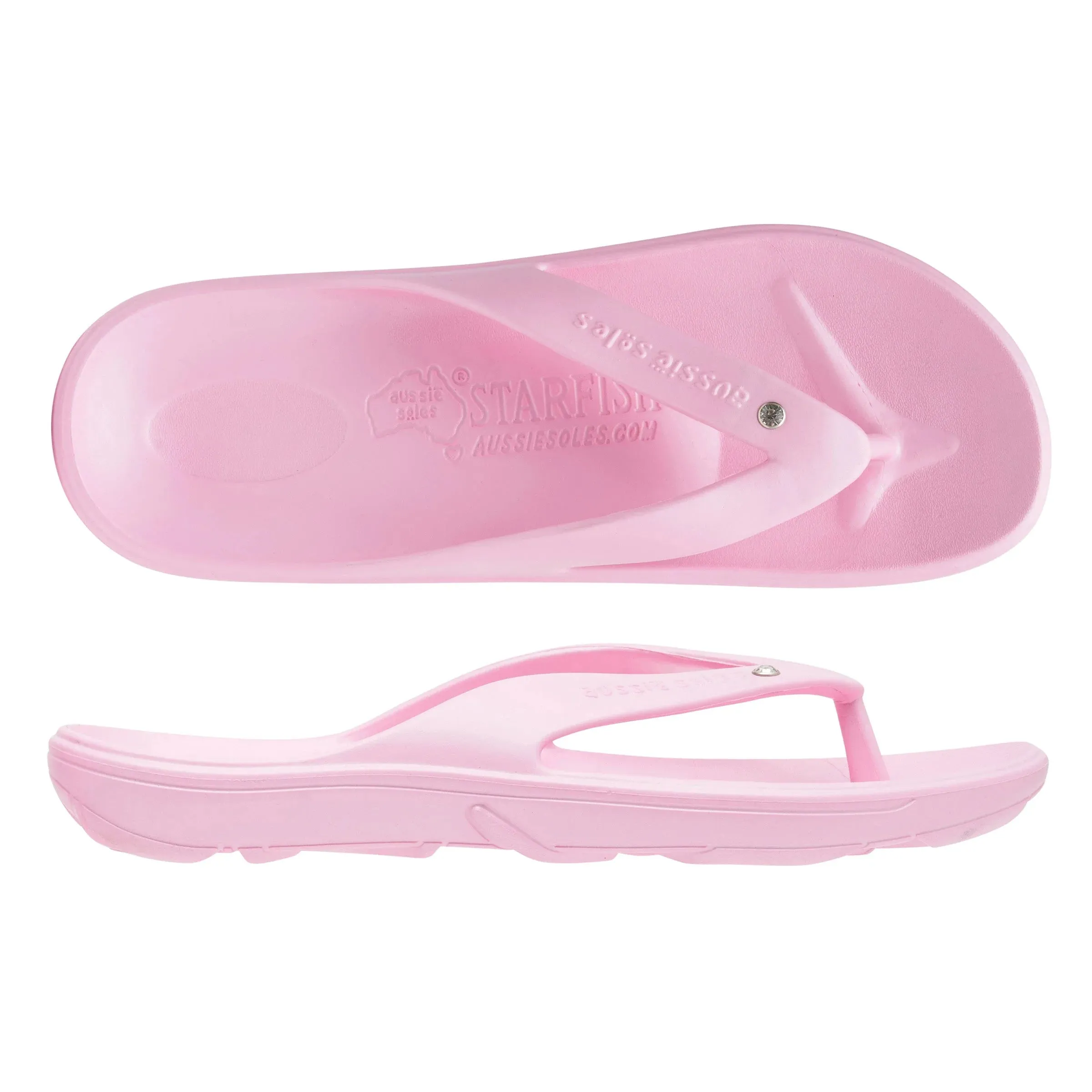 AUSSIE SOLE Jandals Classic 2.0 Pink Diamante