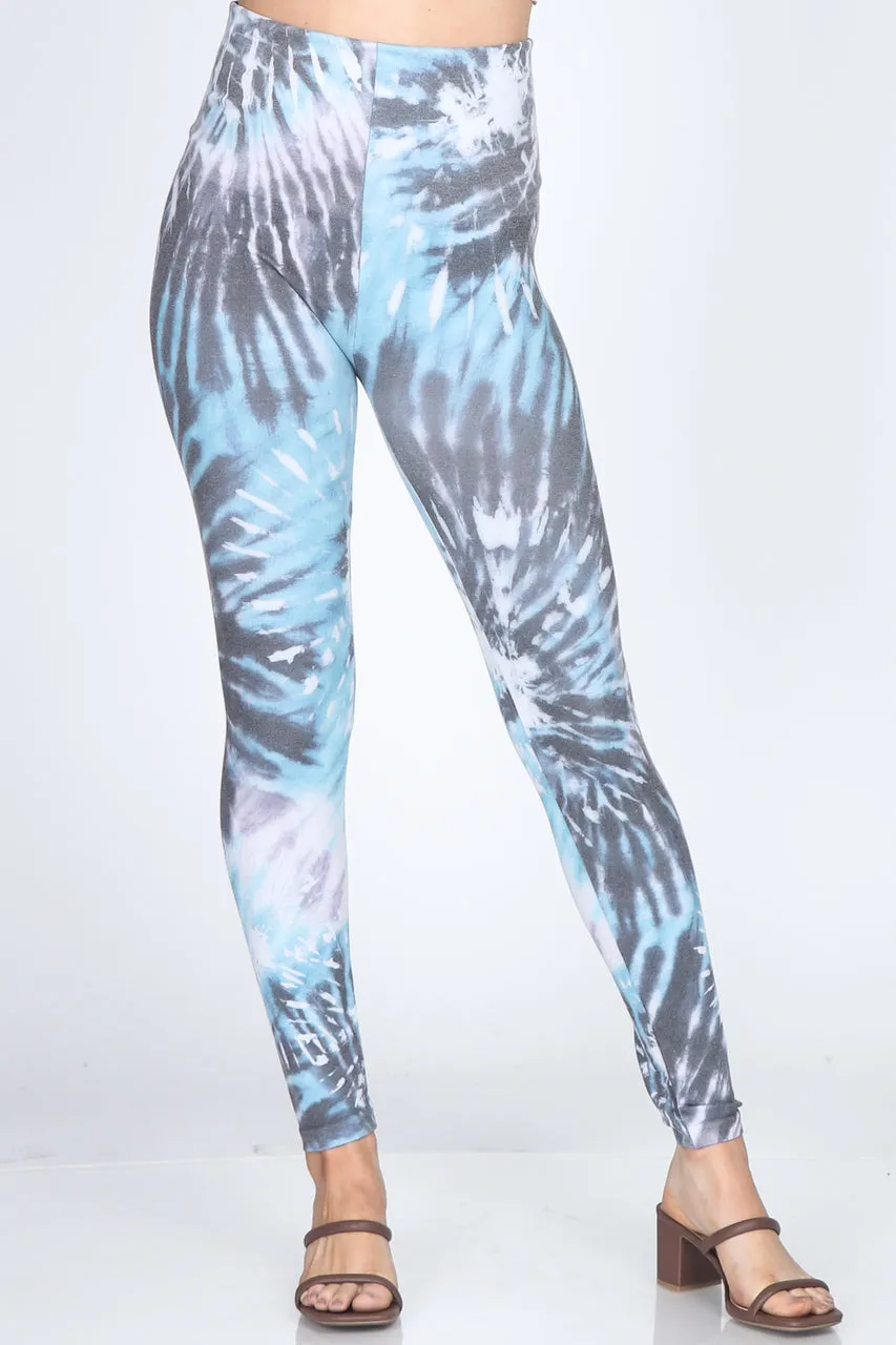 B4292EJ High Waist Full Length Legging Firework Tie-Dye