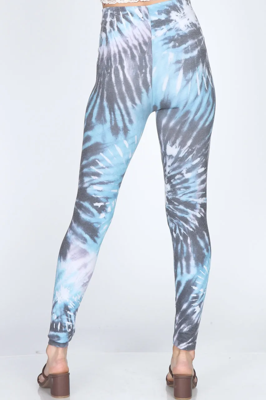 B4292EJ High Waist Full Length Legging Firework Tie-Dye