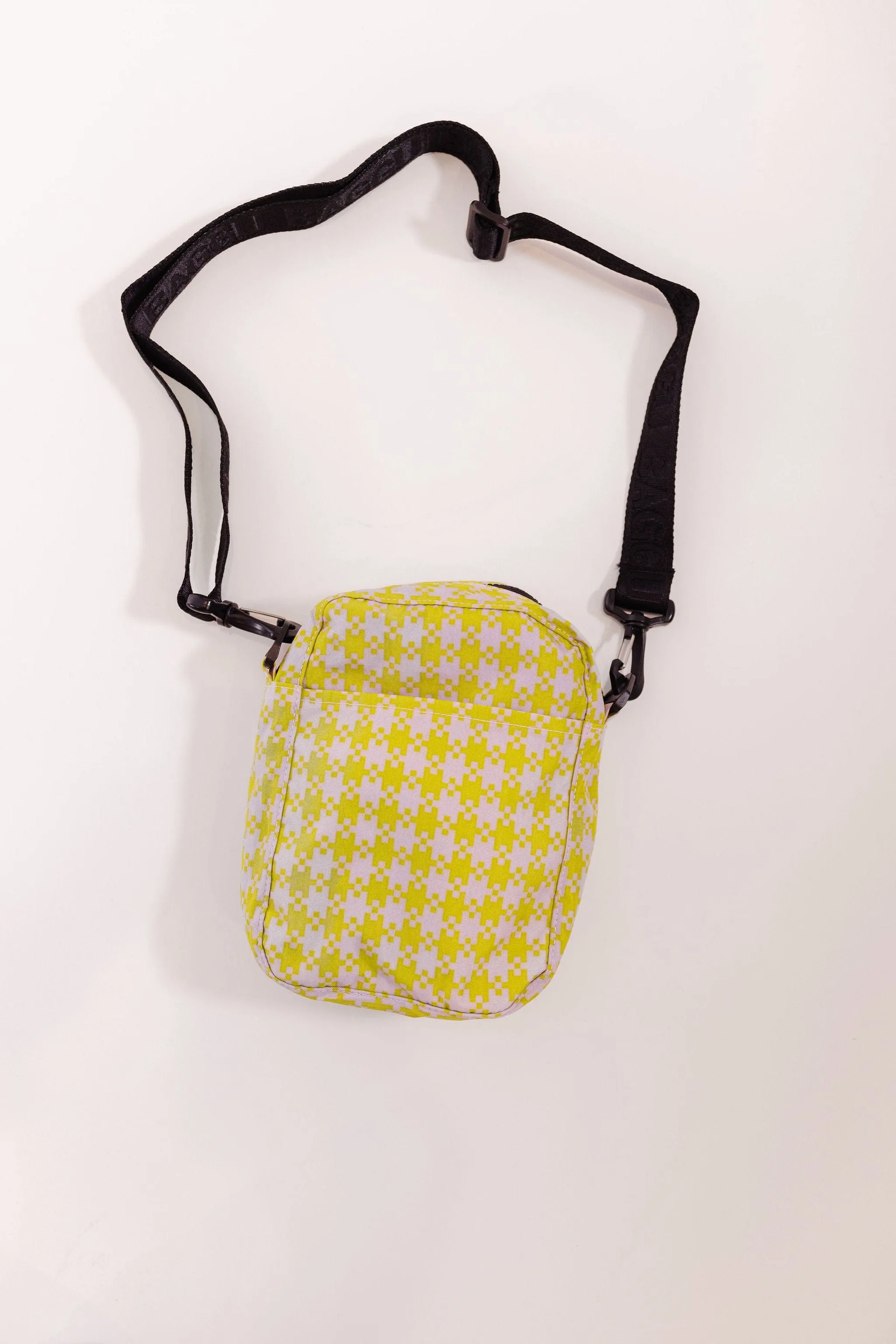 Baggu Sport Crossbody in Pink Pistachio Pixel Gingham