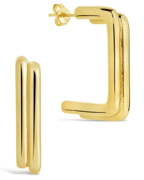 Baguette Hoop Earrings