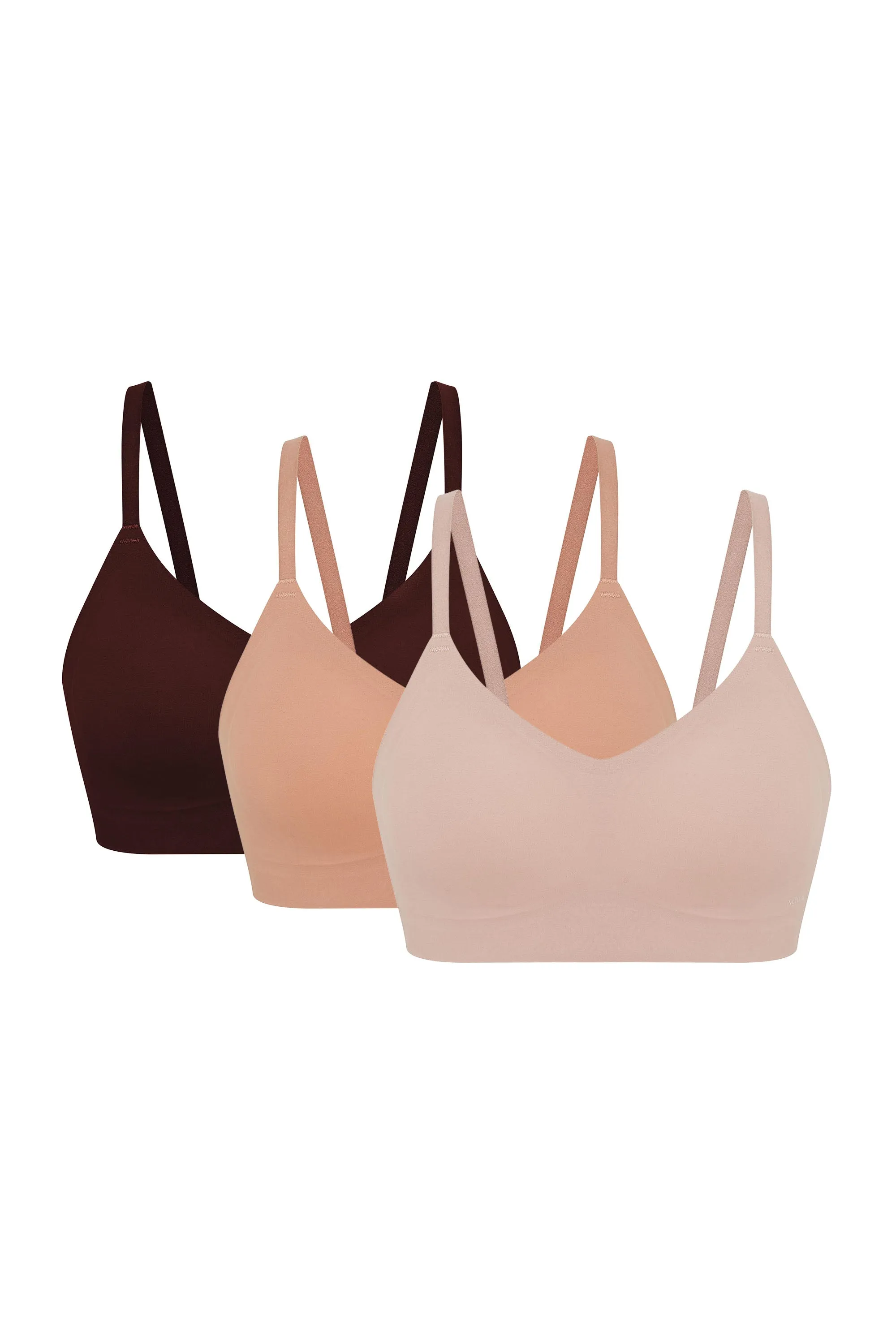 Barely Zero Fixed Cup Clasp Bra Trio