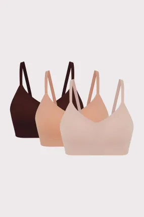 Barely Zero Fixed Cup Clasp Bra Trio