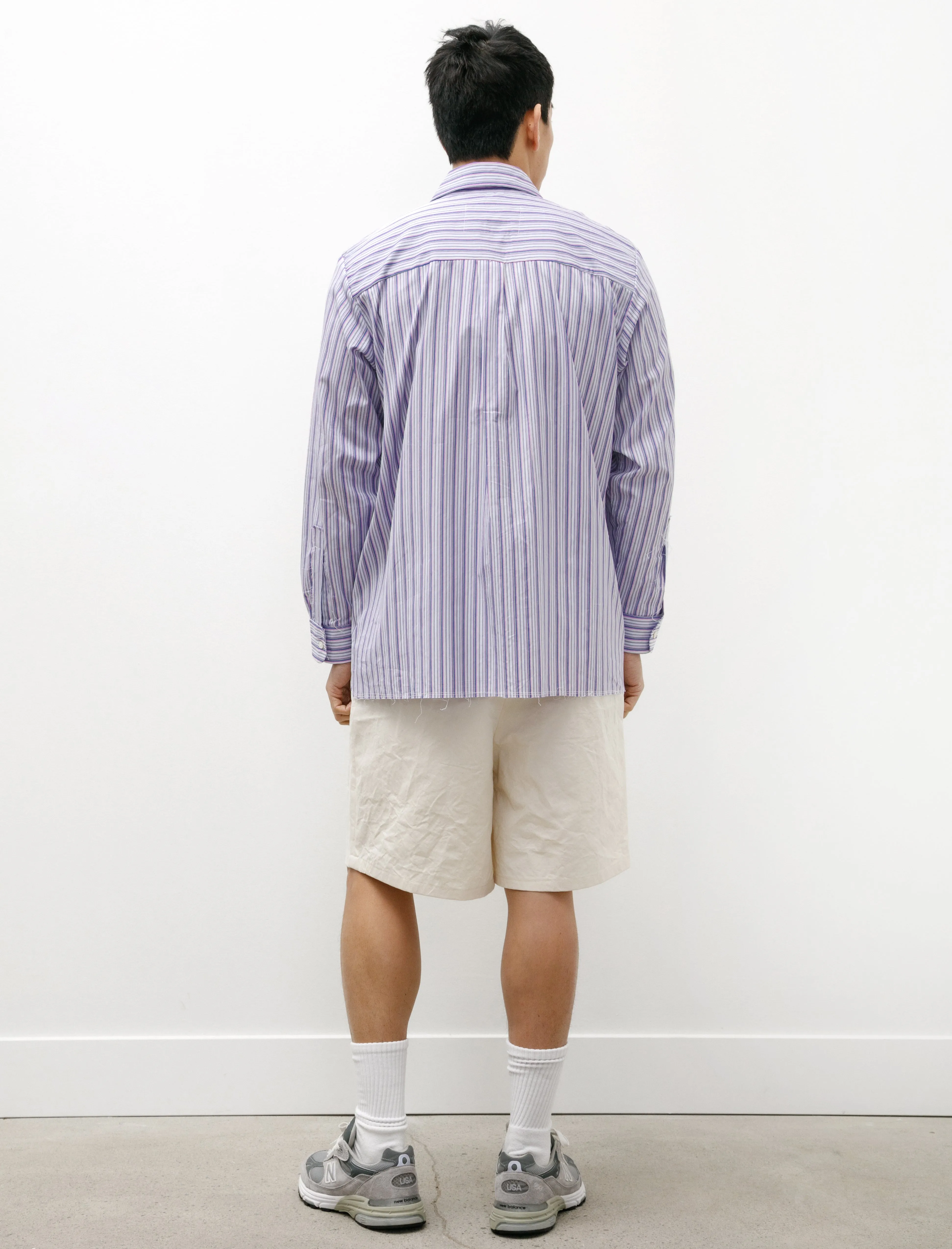 Basic Shirt Shirting Purple Stripe