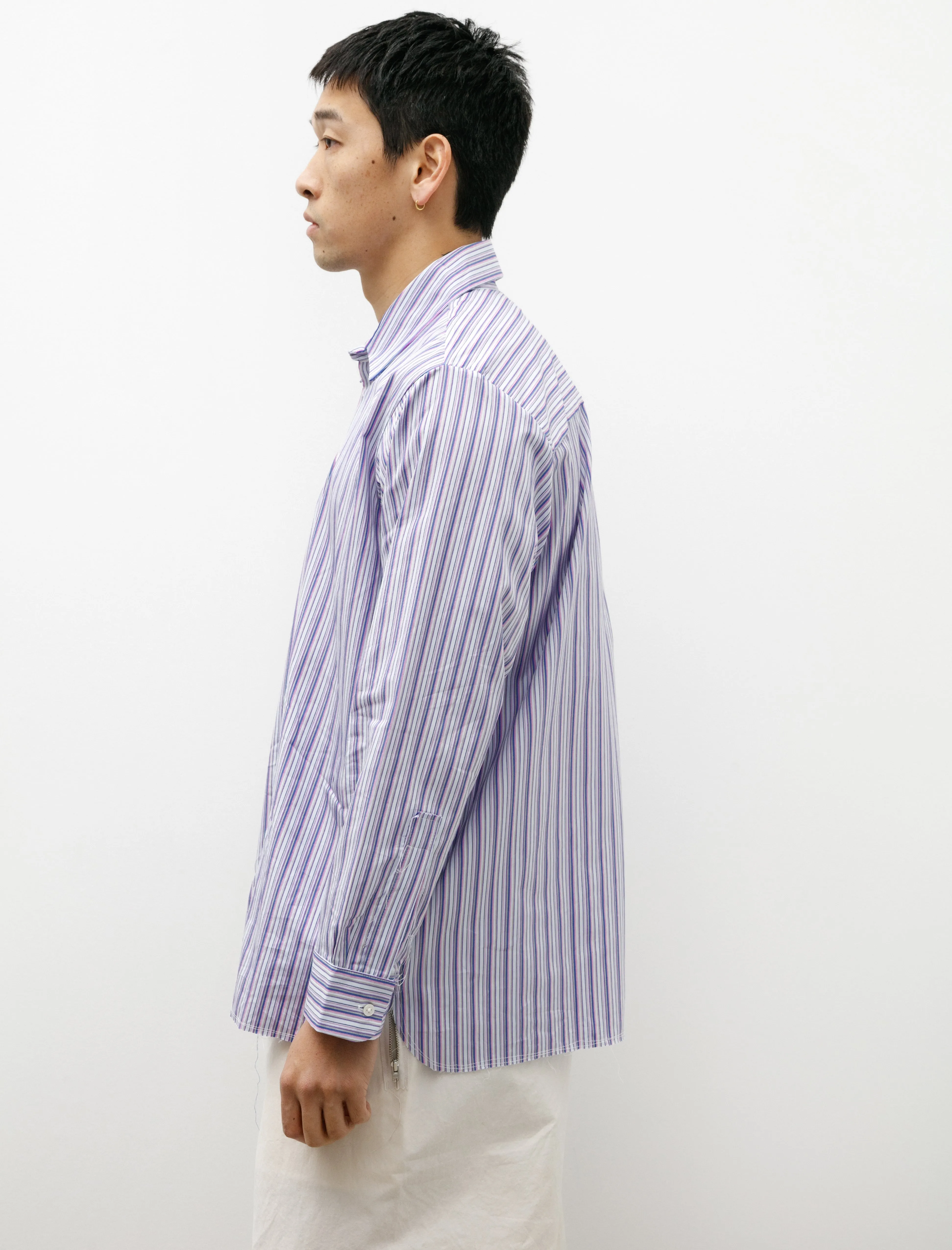 Basic Shirt Shirting Purple Stripe