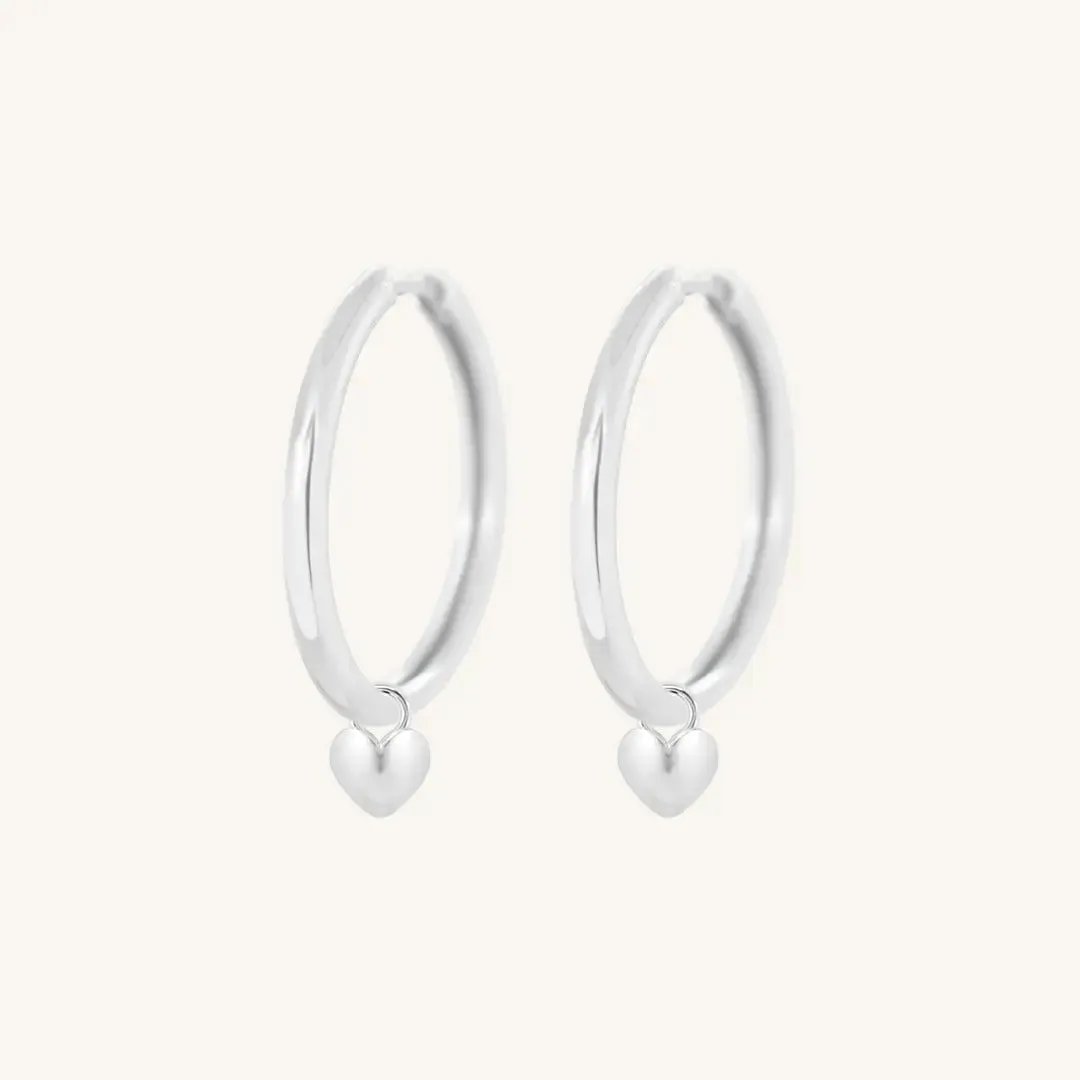 Behold Heart Plain Hoops