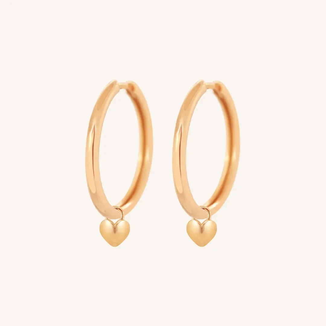 Behold Heart Plain Hoops