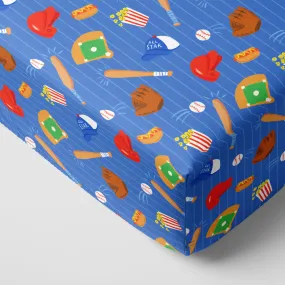 Blue All Stars Fitted Crib Sheet