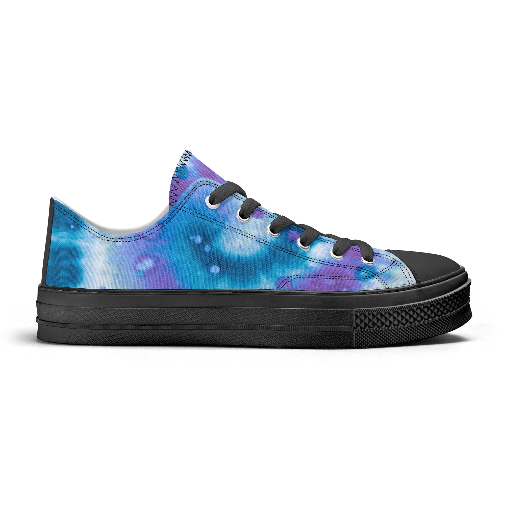 Blue Tie Dye Pattern - Mens Classic Low Top Canvas Shoes for Footwear Lovers