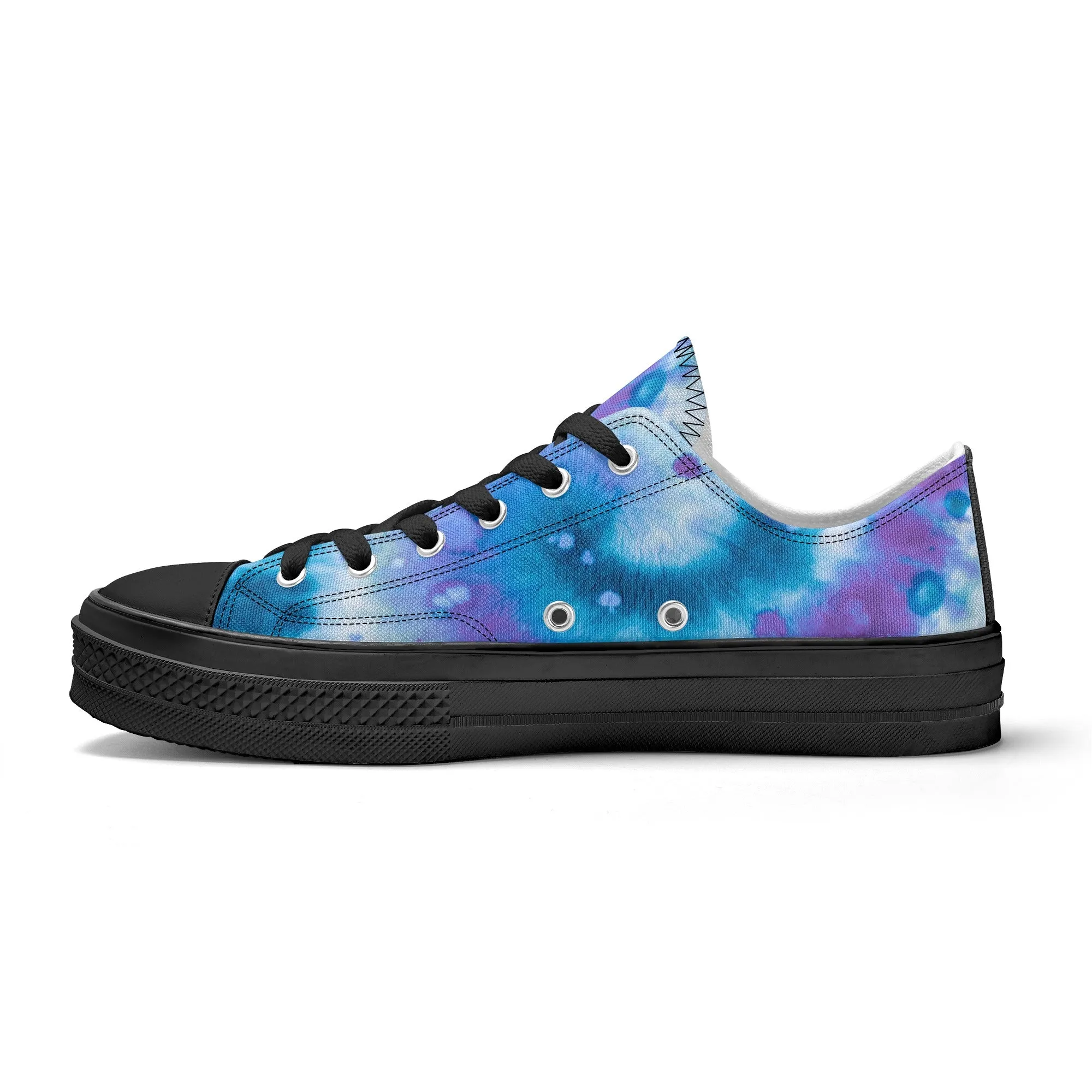 Blue Tie Dye Pattern - Mens Classic Low Top Canvas Shoes for Footwear Lovers