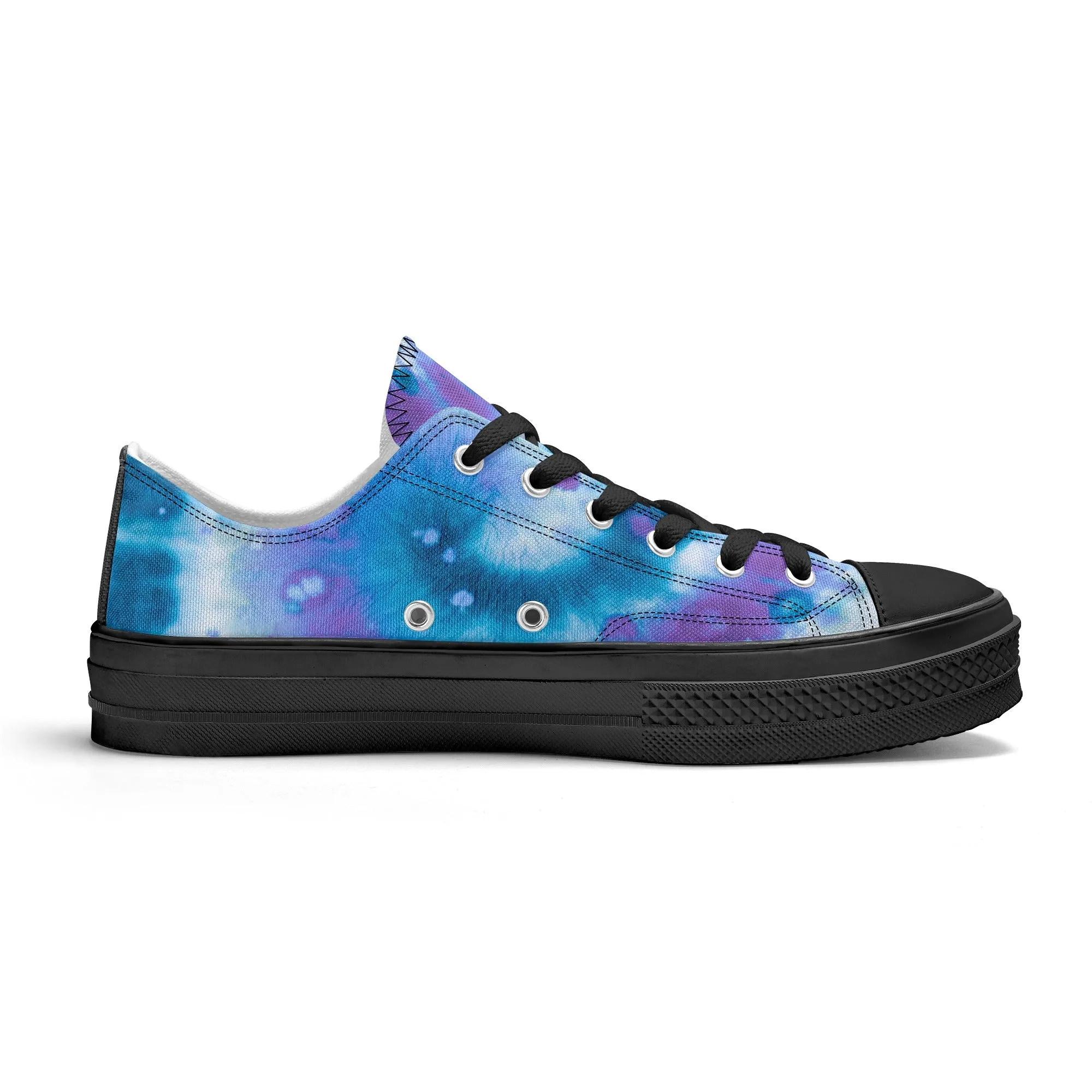 Blue Tie Dye Pattern - Mens Classic Low Top Canvas Shoes for Footwear Lovers