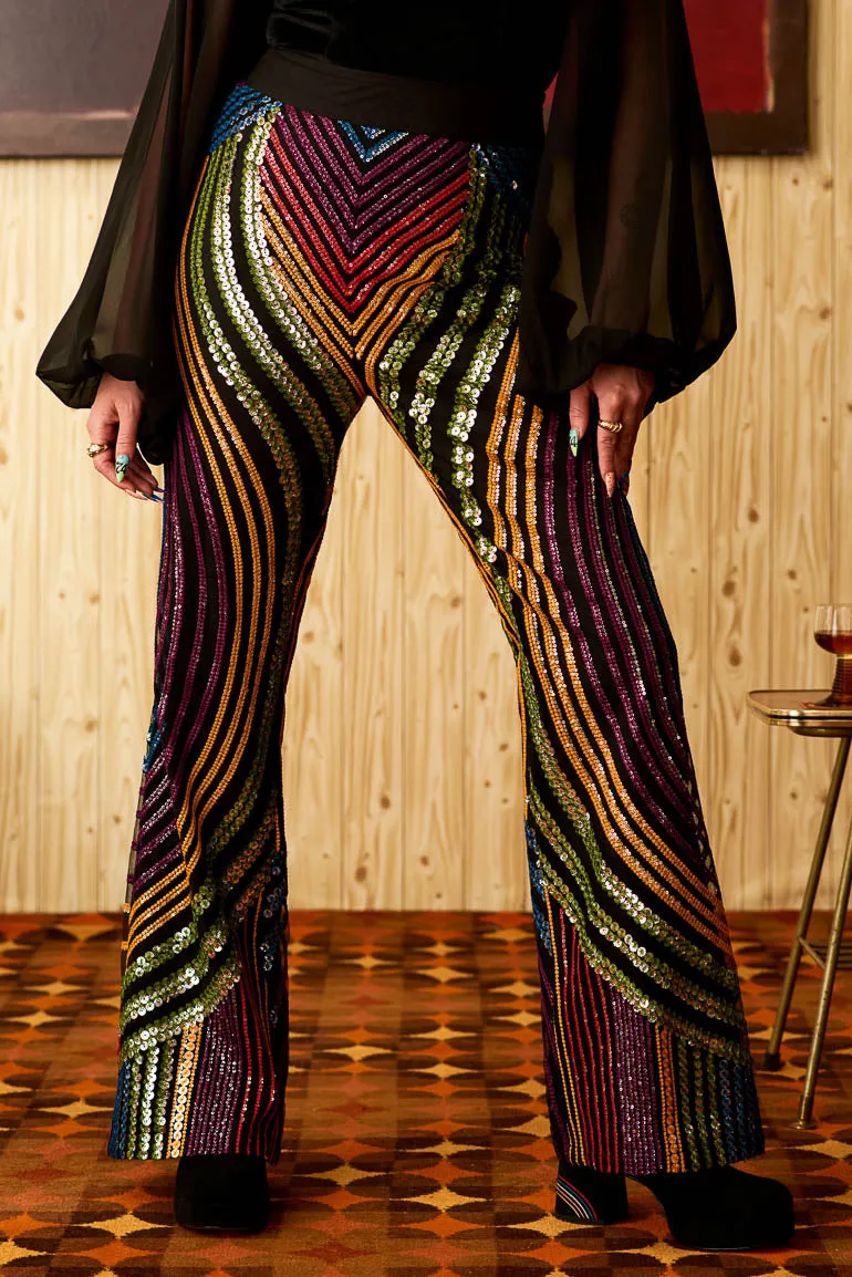 Born To Boogie Sequin Flares - SSA445 - UK18