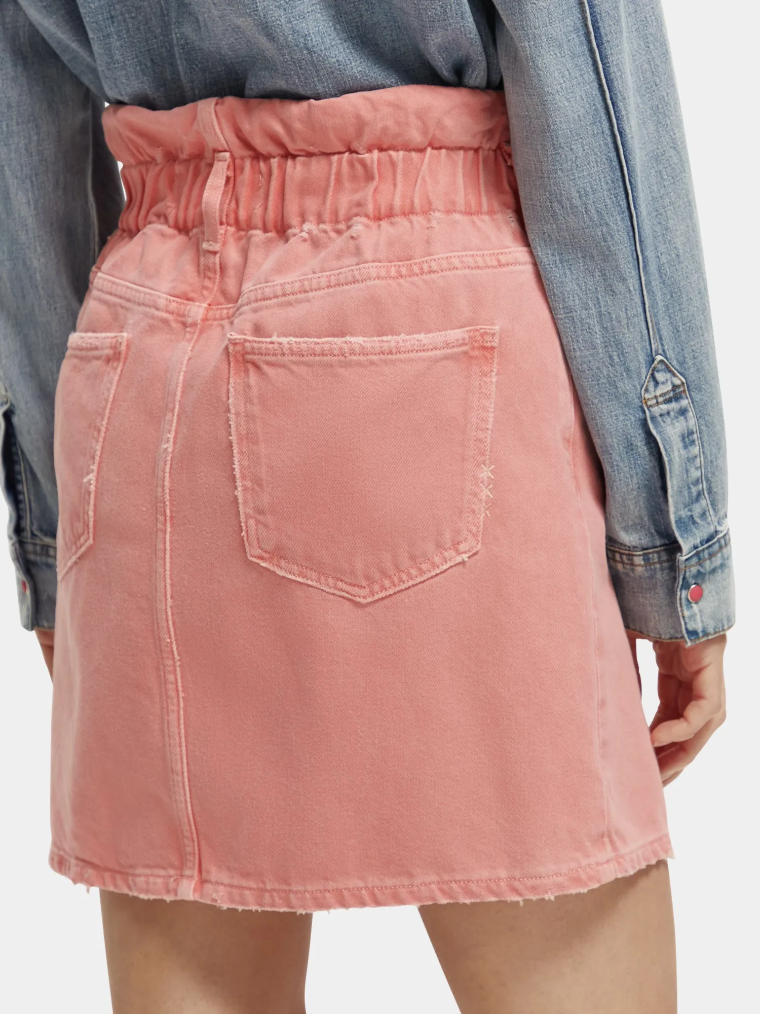 Break garment-dyed mini skirt