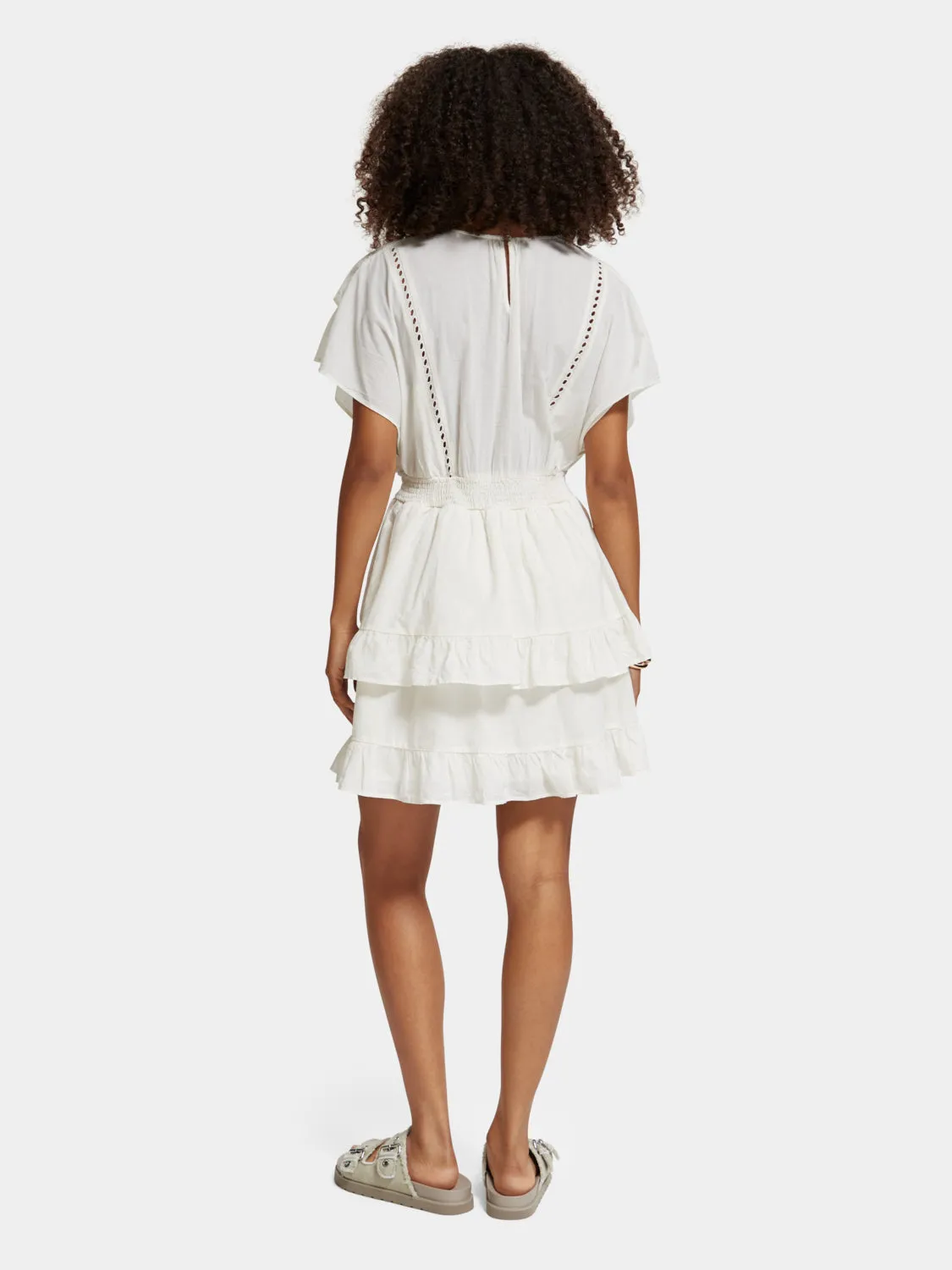 Broiderie anglaise midi dress